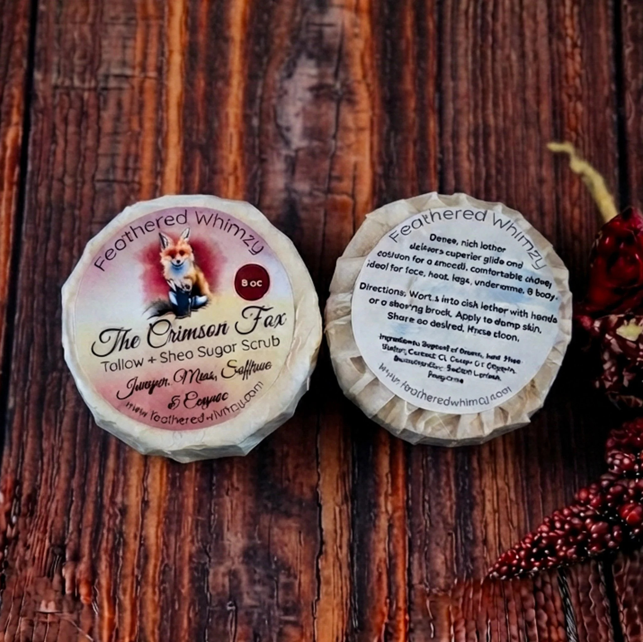 The Crimson Fox ~ Juniper, Moss, Saffron & Cognac Shave Bar
