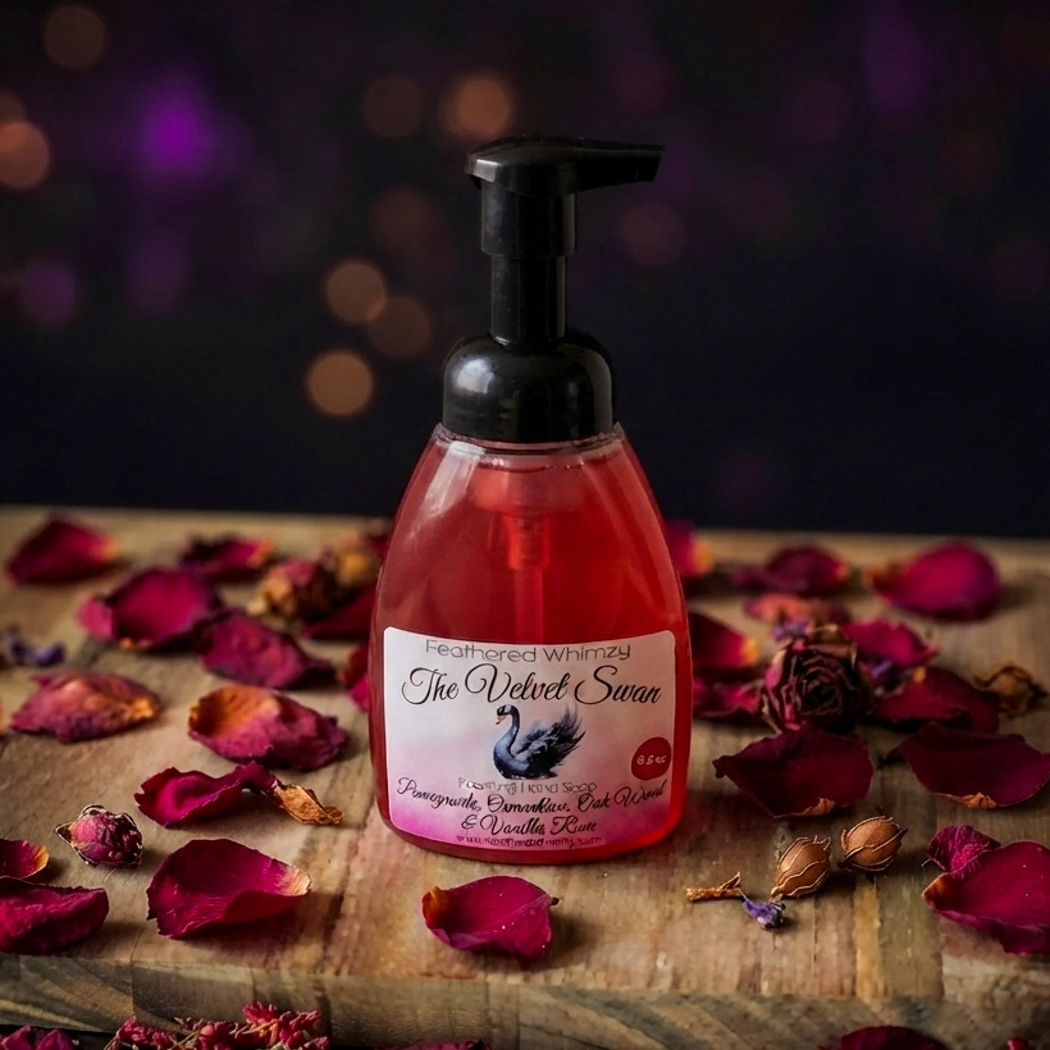 The Velvet Swan ~ Pomegranate, Osmanthus, Oak Wood & Vanilla Rum Foaming Hand Soap