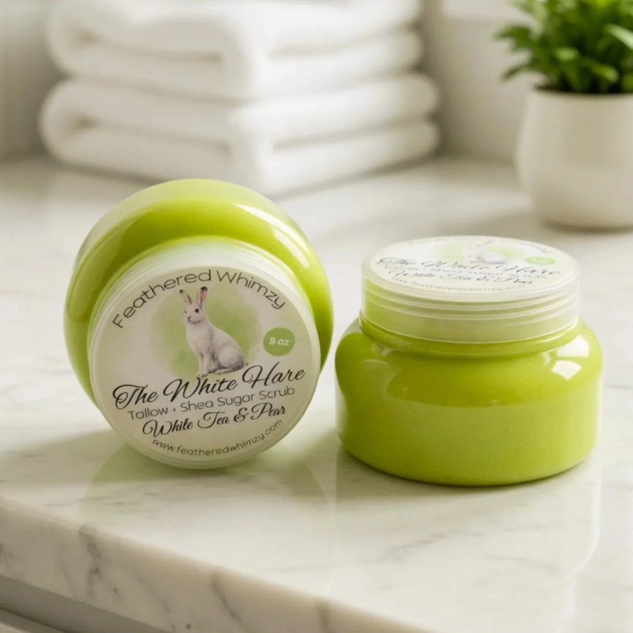 The White Hare - White Tea & Pear Tallow + Shea Sugar Scrub