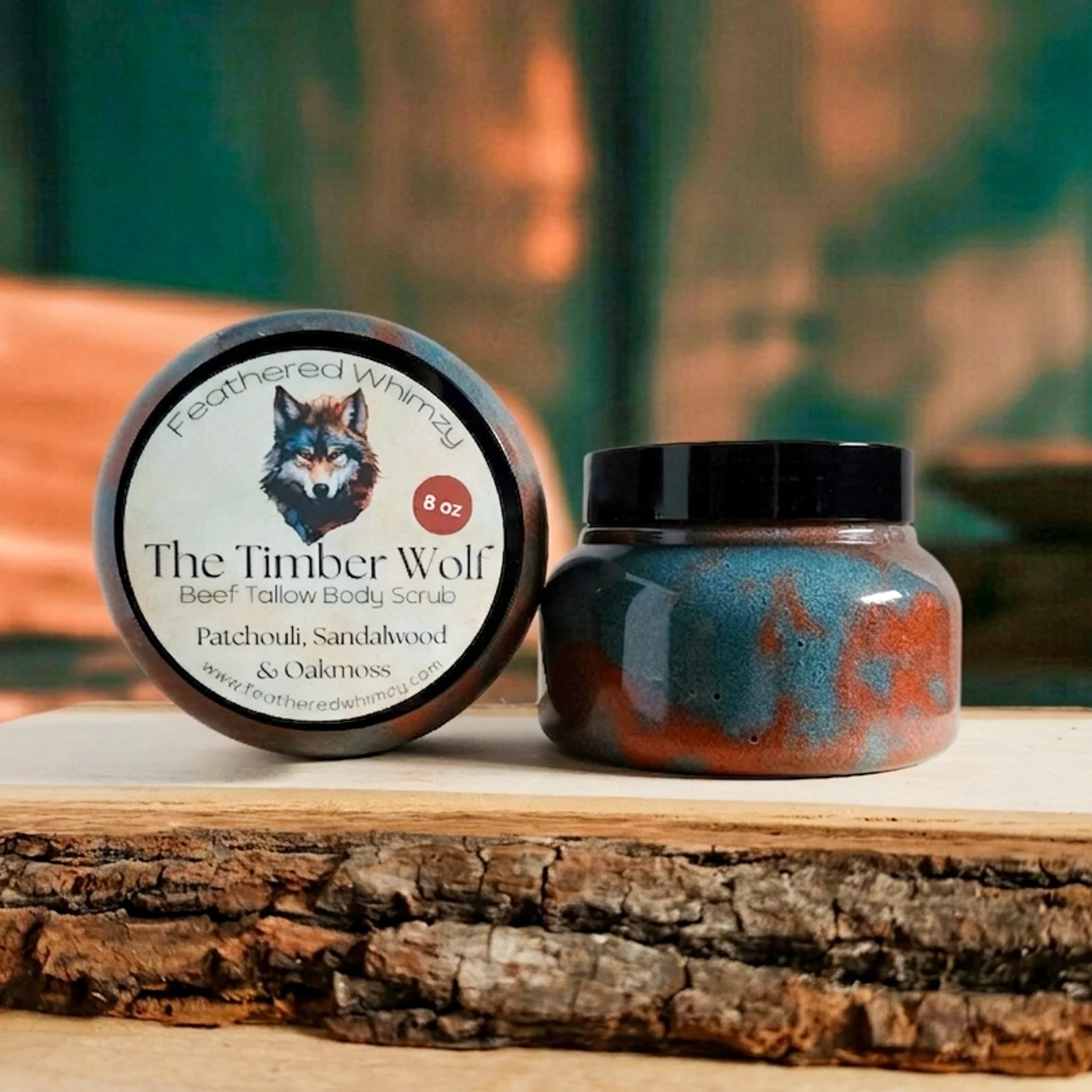 The Timber Wolf - Patchouli, Sandalwood & Oakmoss Beef Tallow Body Scrub