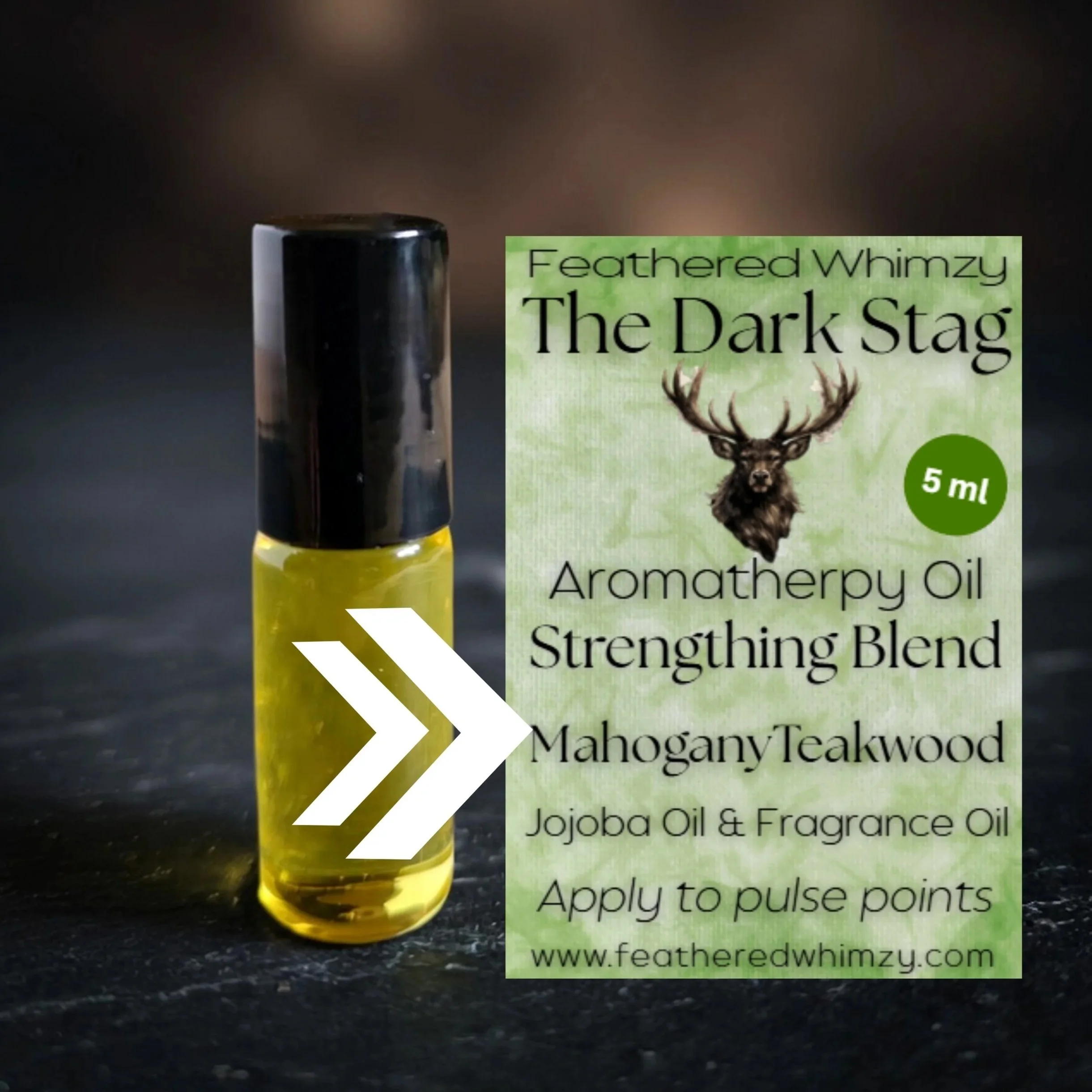 The Dark Stag ~ Mahogany Teakwood Aromatherapy Oil (Strengthening Blend)