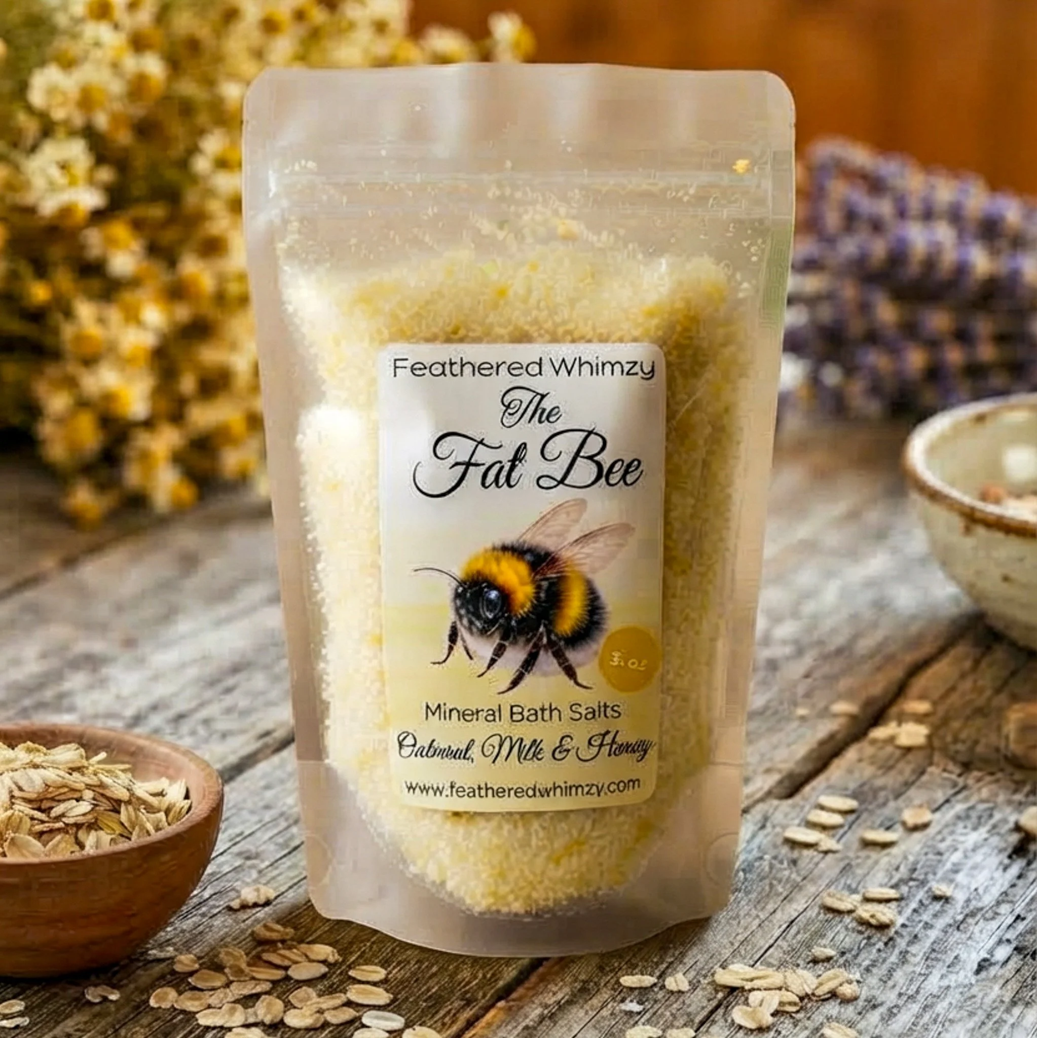 The Fat Bee - Oatmeal, Milk & Honey Mineral Bath Salts