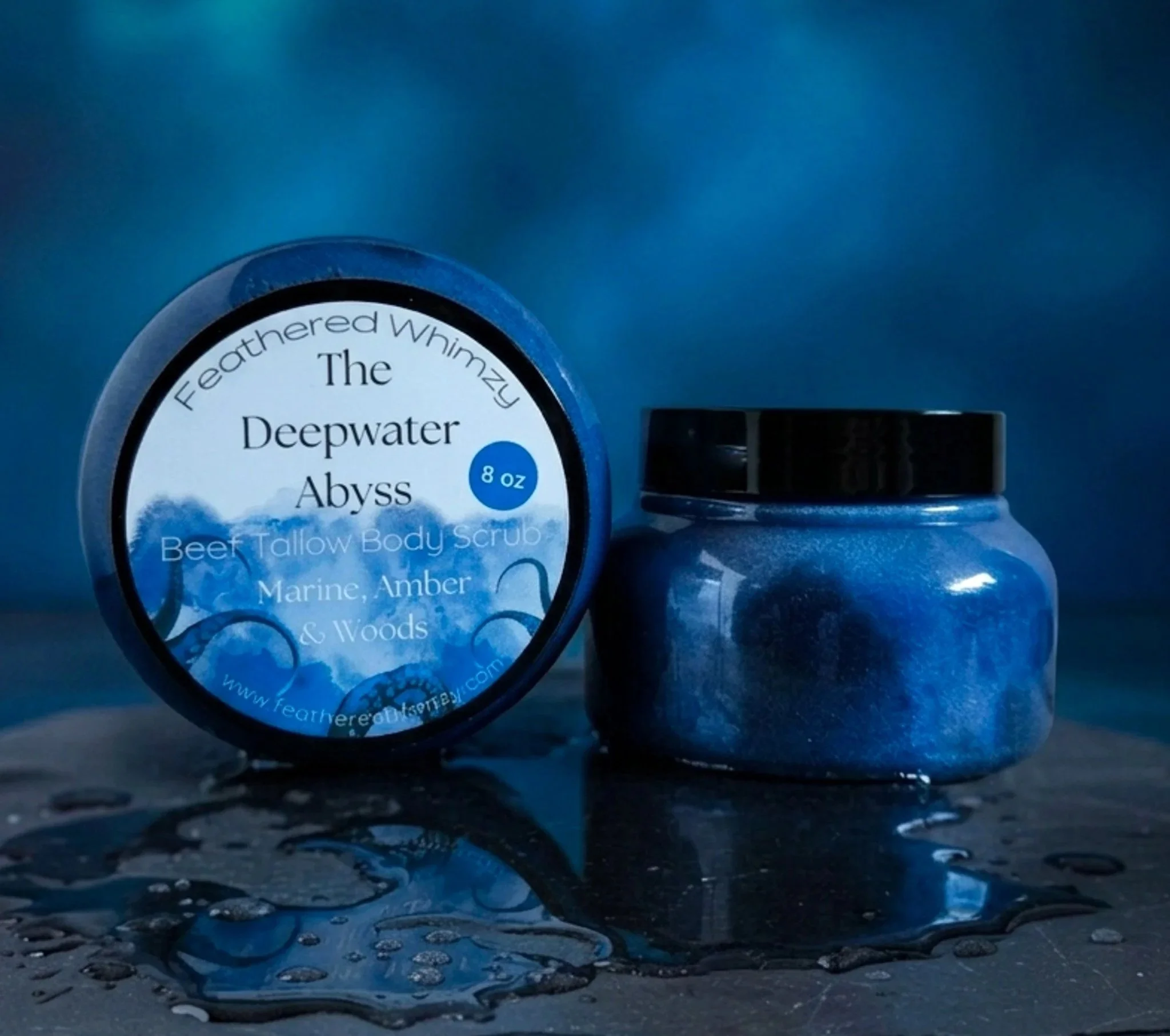 The Deepwater Abyss - Marine, Amber & Woods Beef Tallow Body Scrub
