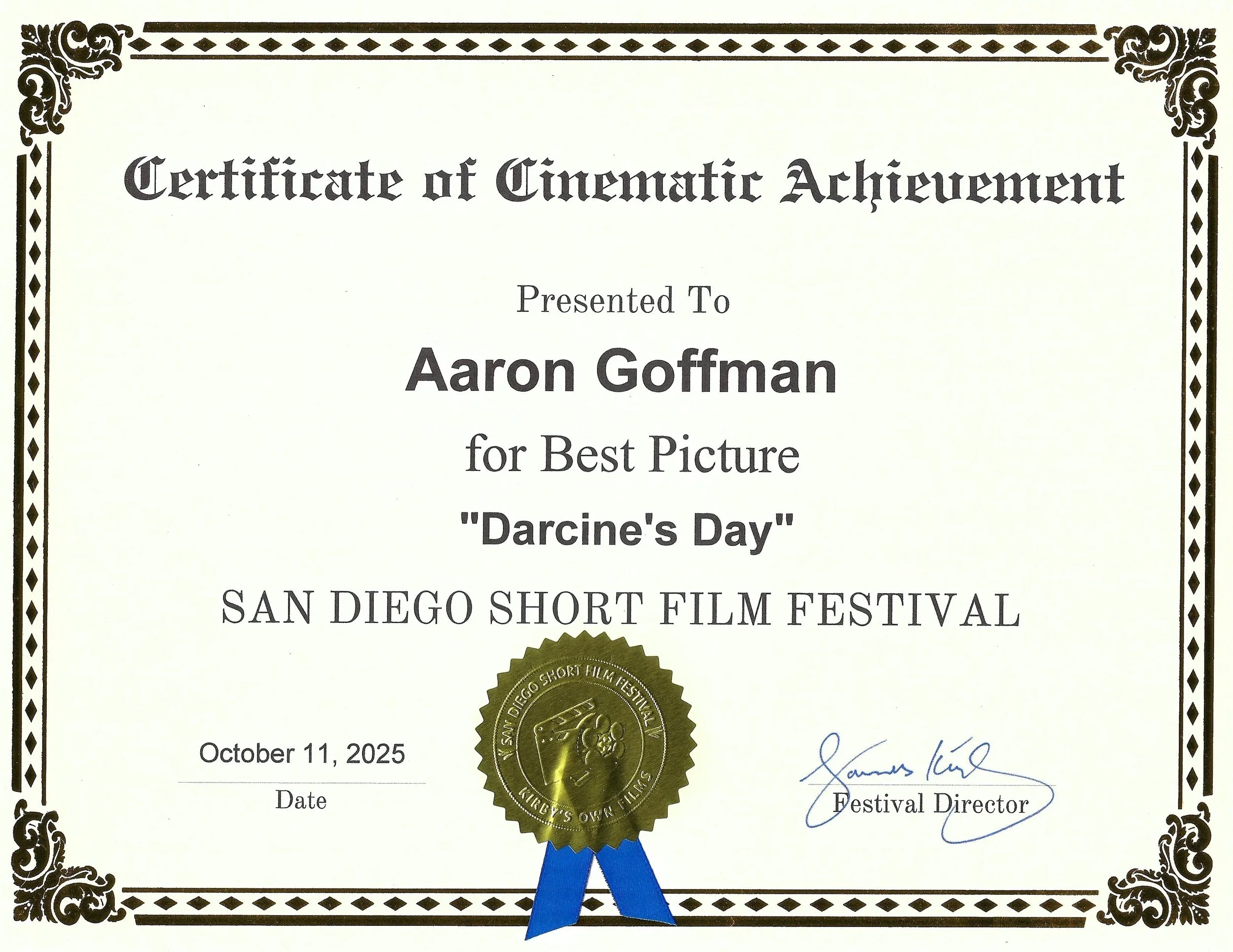 Best PICTURE: San Diego Short Film Festival - San Diego, California