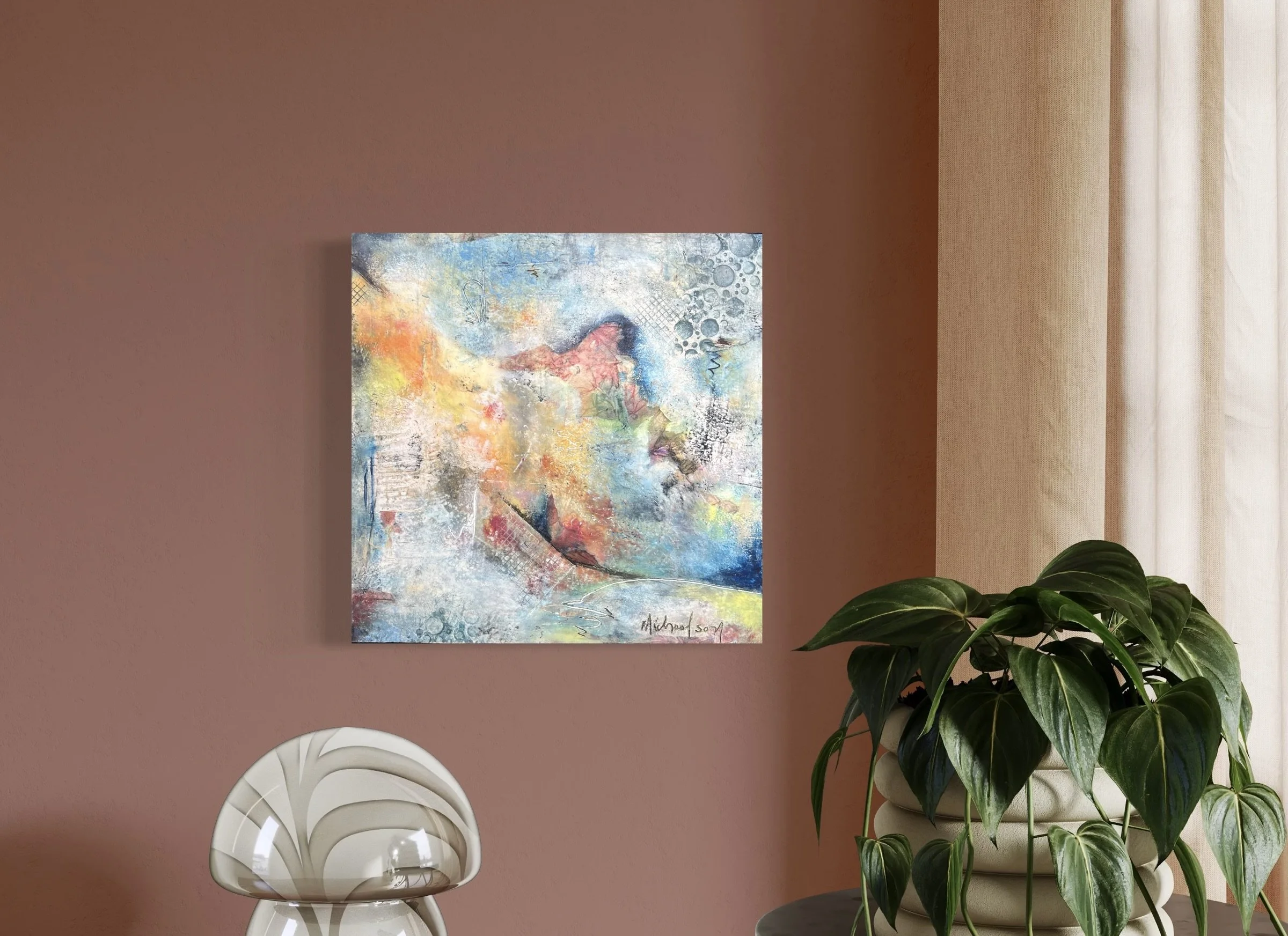 Razor’s Edge.  12” x 12”.  Framed.  $350.  In Situ