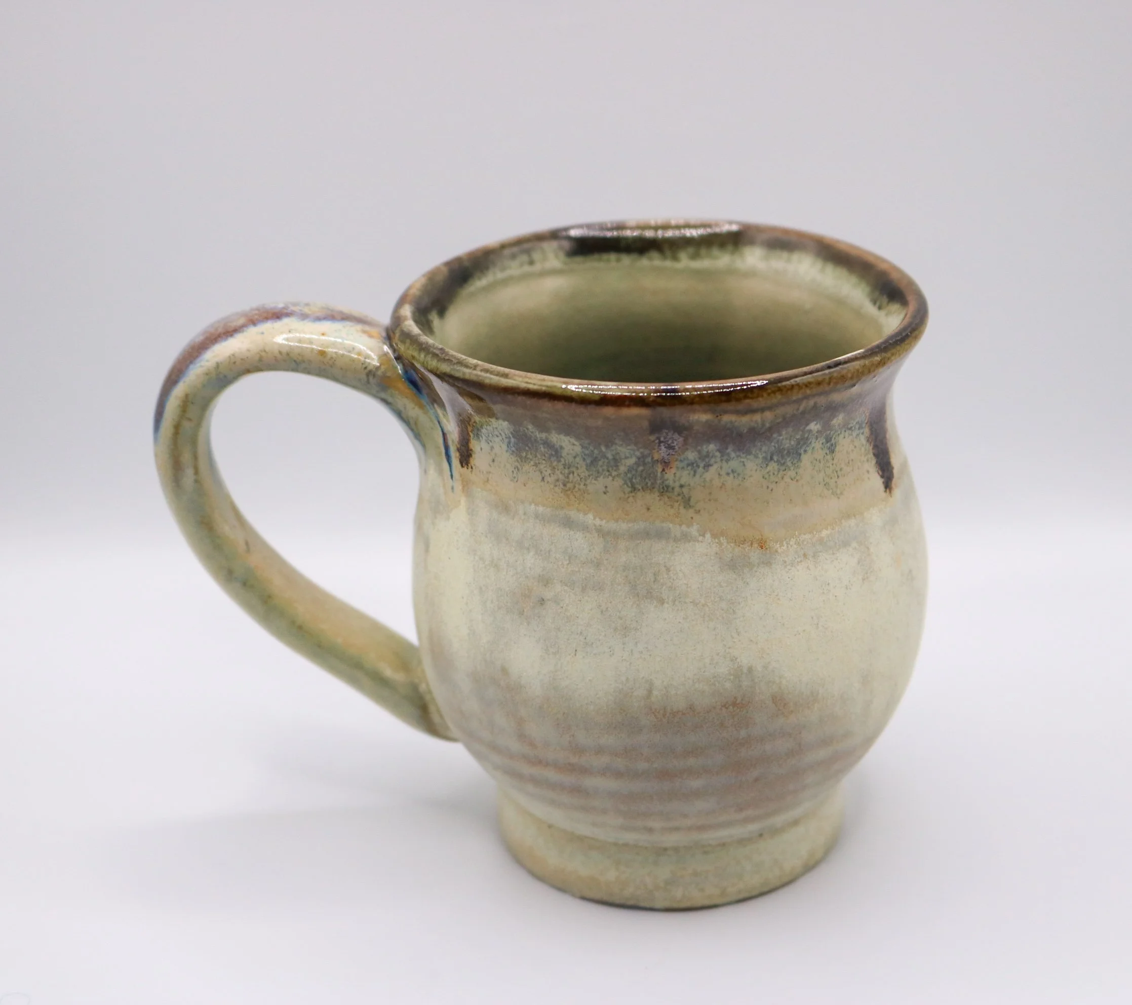 wheel thrown mug | glaze on reduction-fired stoneware | 2025