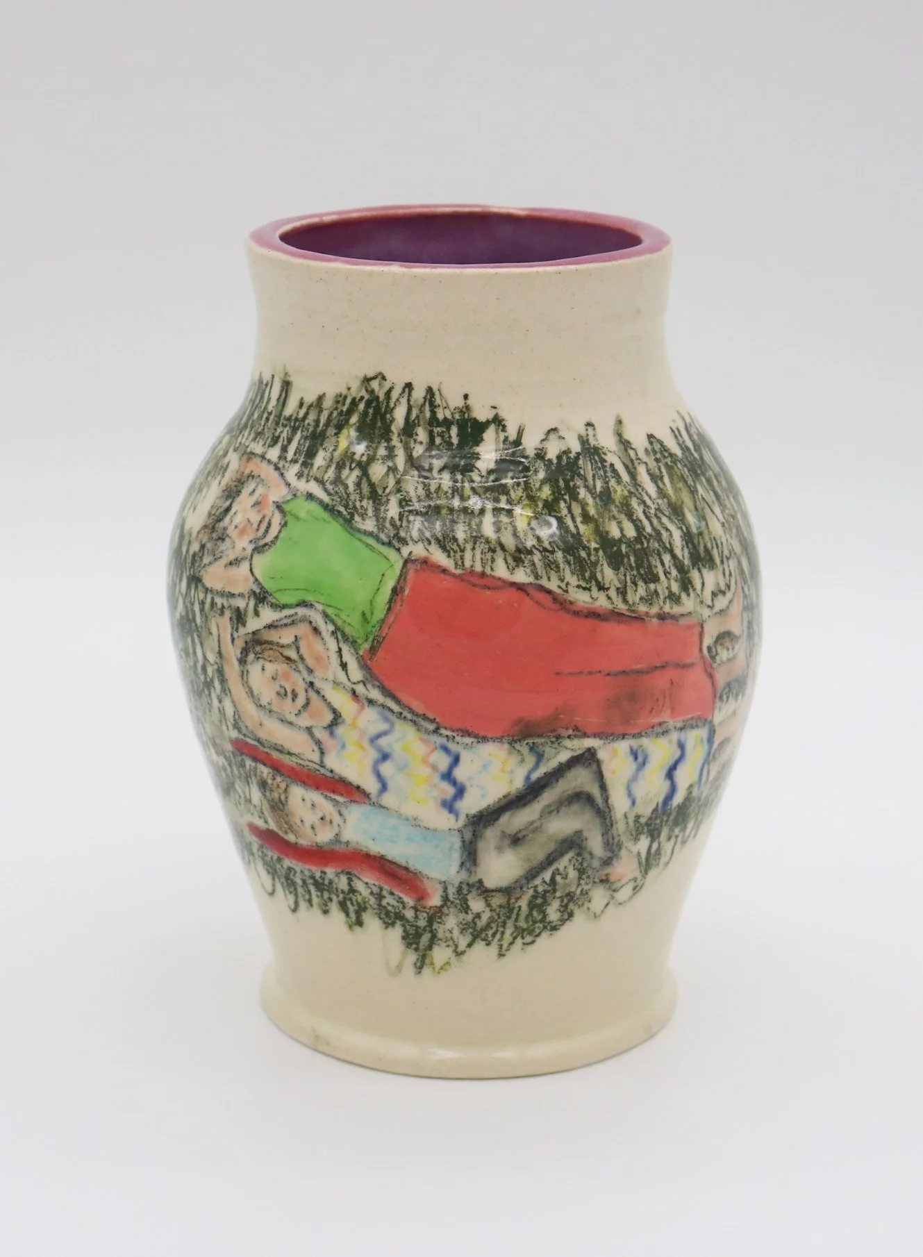 The Fabric of Our Youth No. 2 | stoneware, underglaze and glaze | 2025