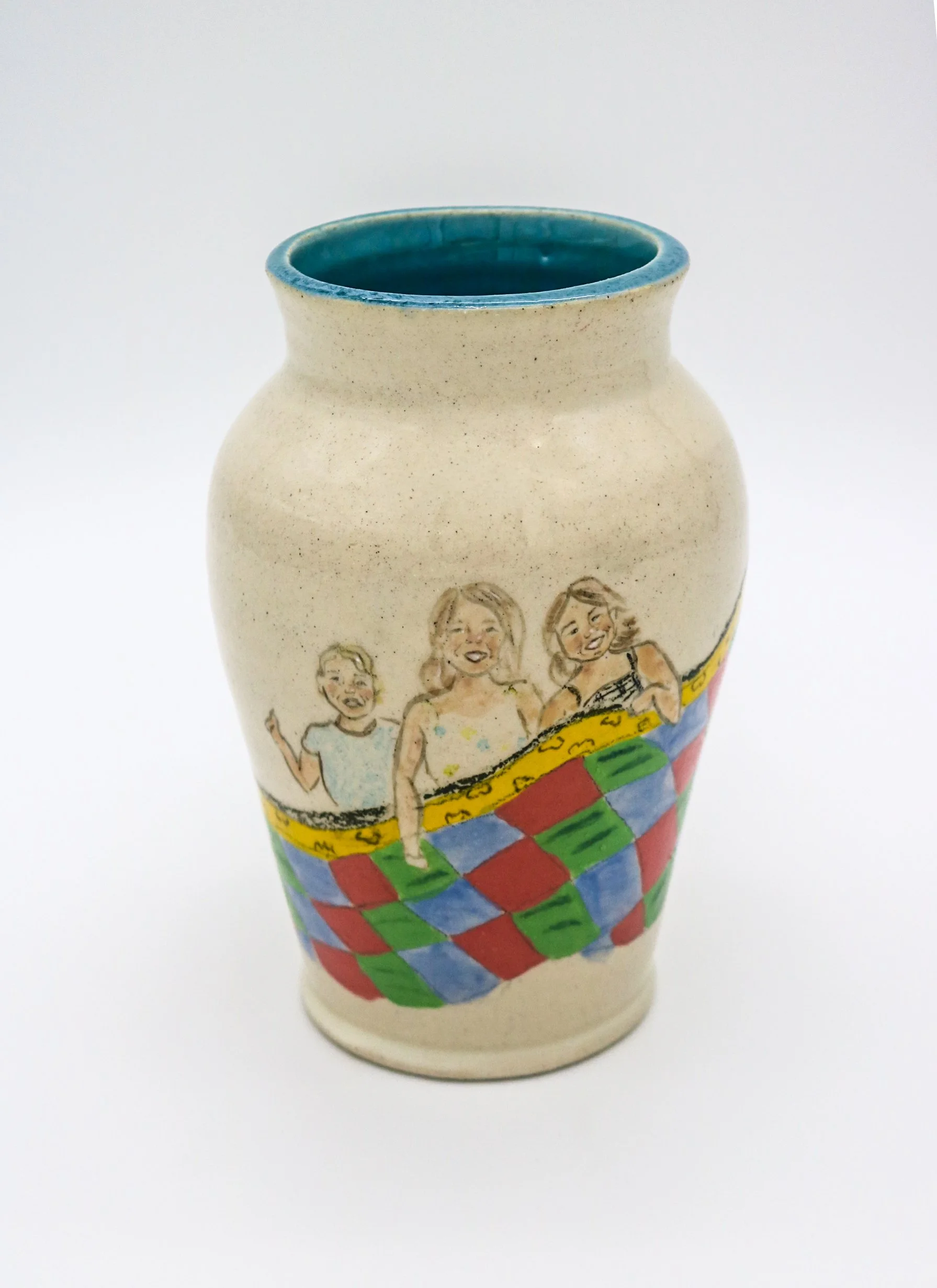 The Fabric of Our Youth No. 6 | stoneware, underglaze and glaze | 2025