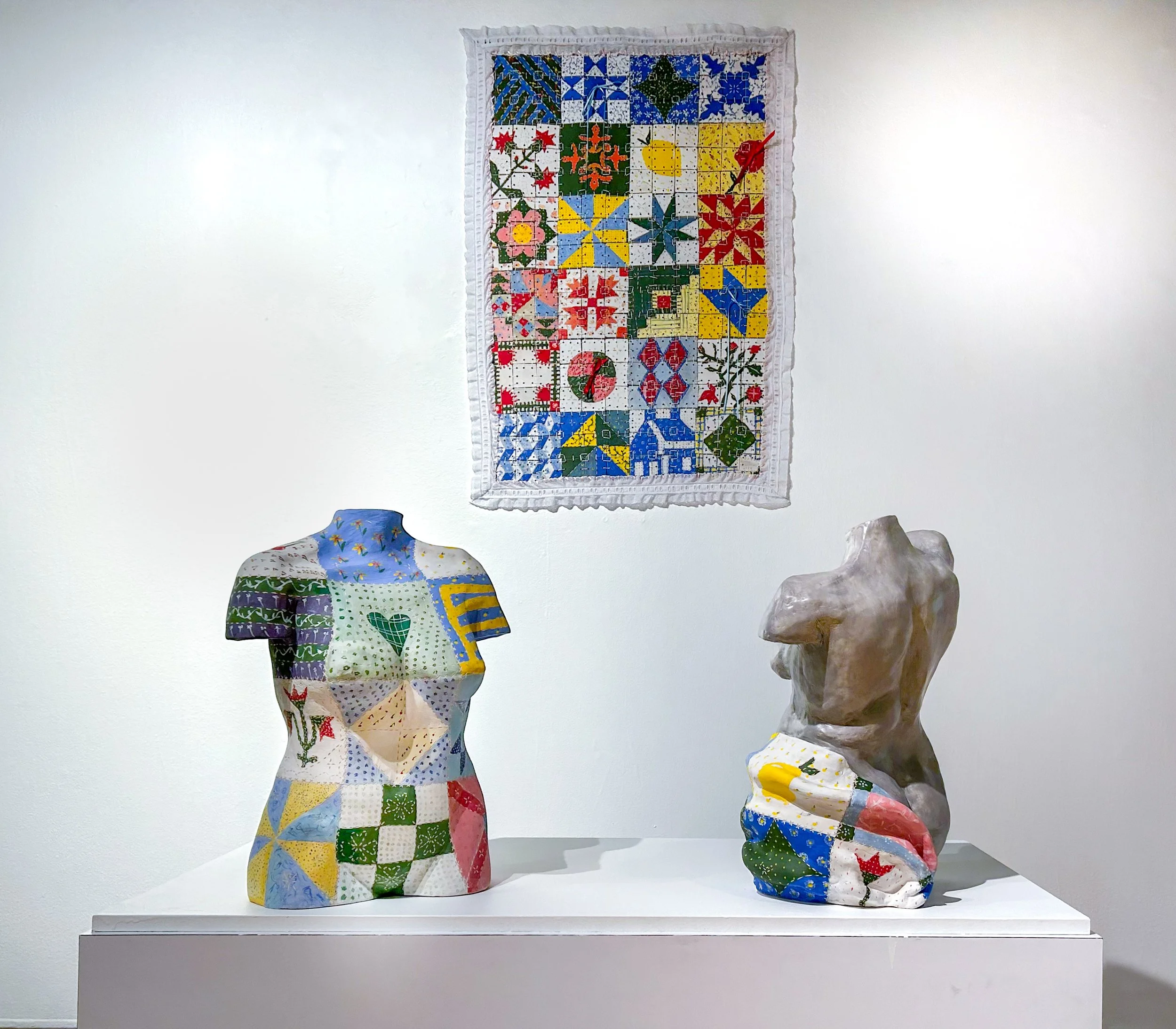 Senior Thesis Exhibition | stoneware, underglaze and glaze | 2024