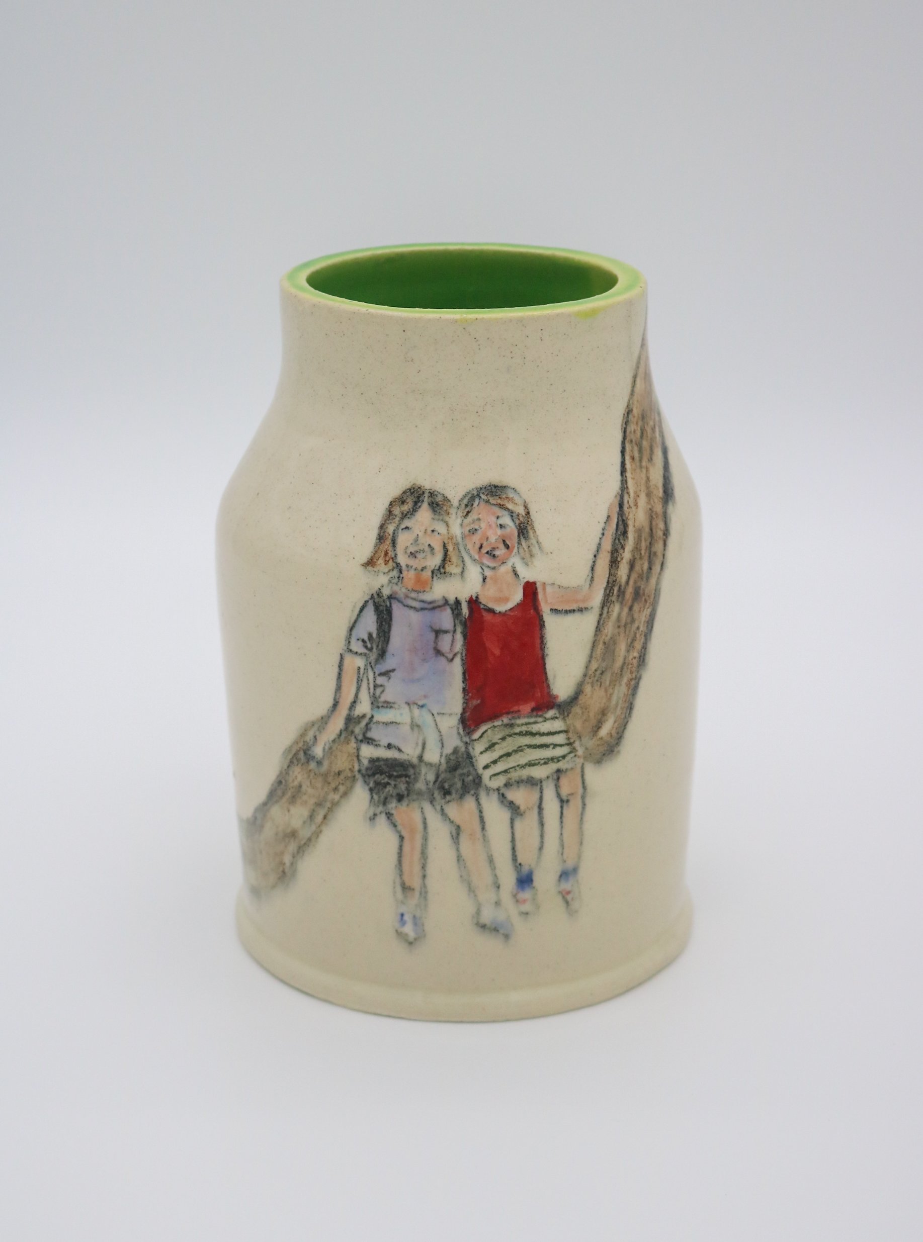 The Fabric of Our Youth No. 5| stoneware, underglaze and glaze | 2025