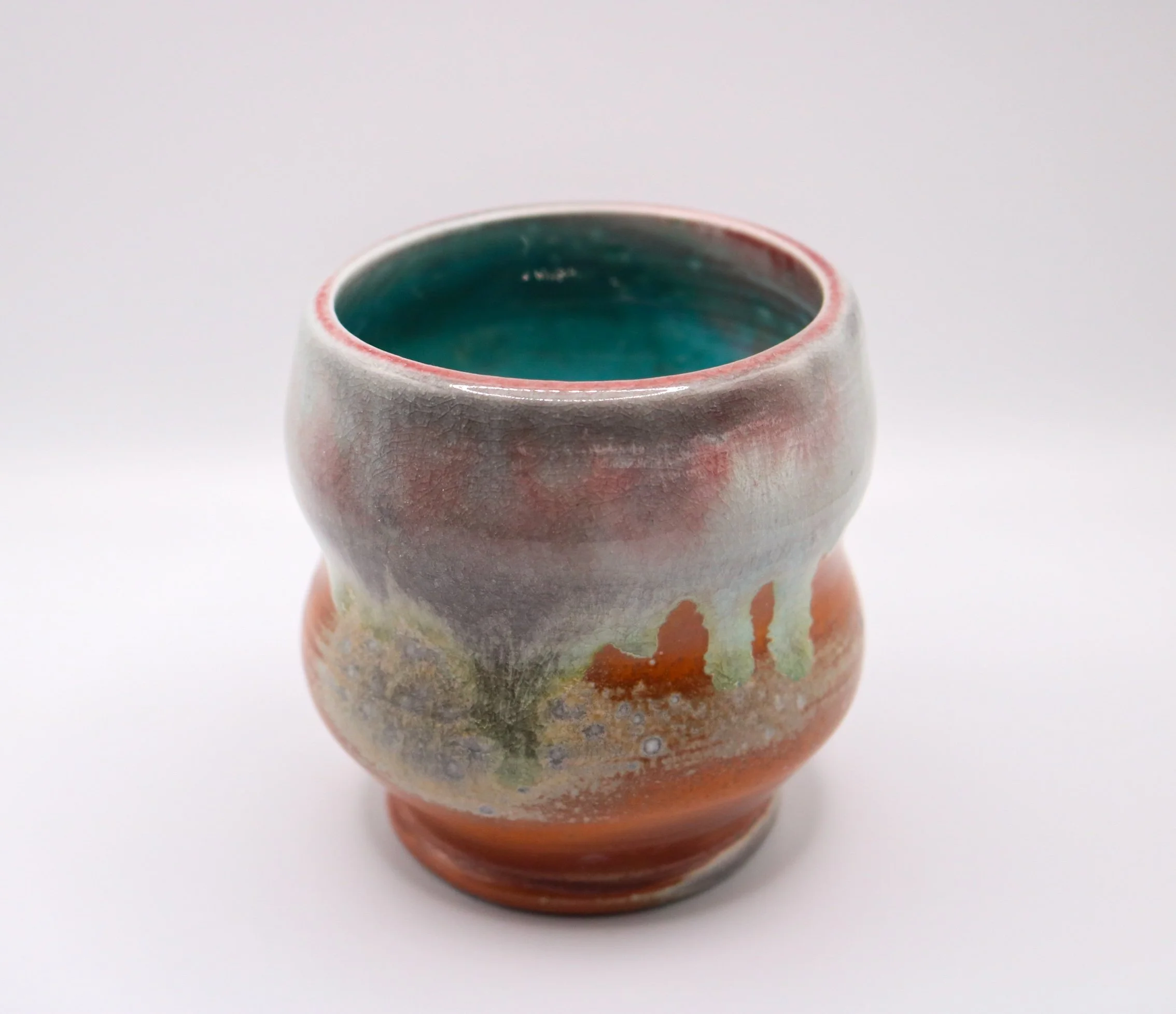wheel thrown cup | soda fired porcelain and glaze | 2025
