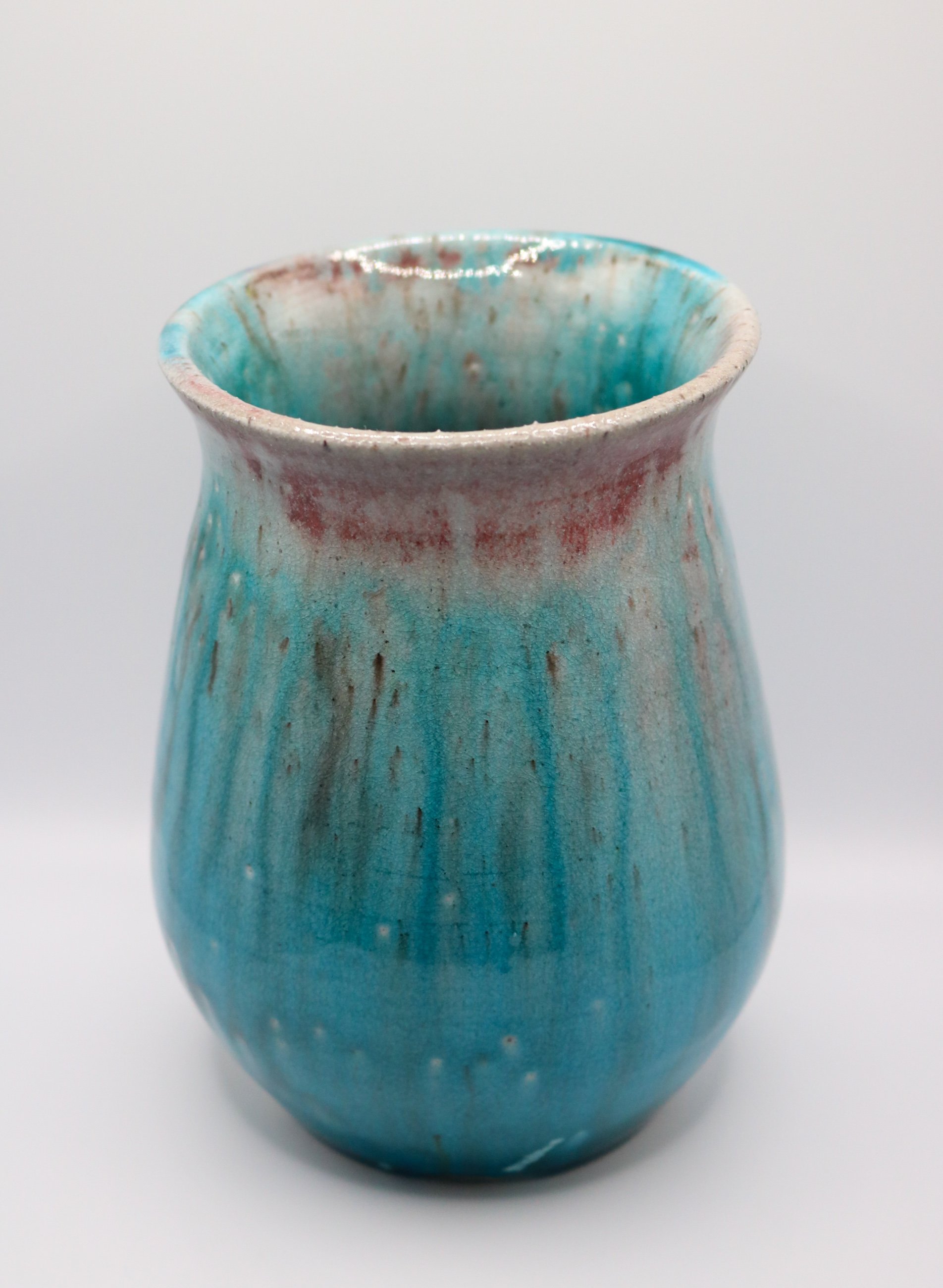 wheel vase | oribe glaze on soda-fired stoneware | 2025