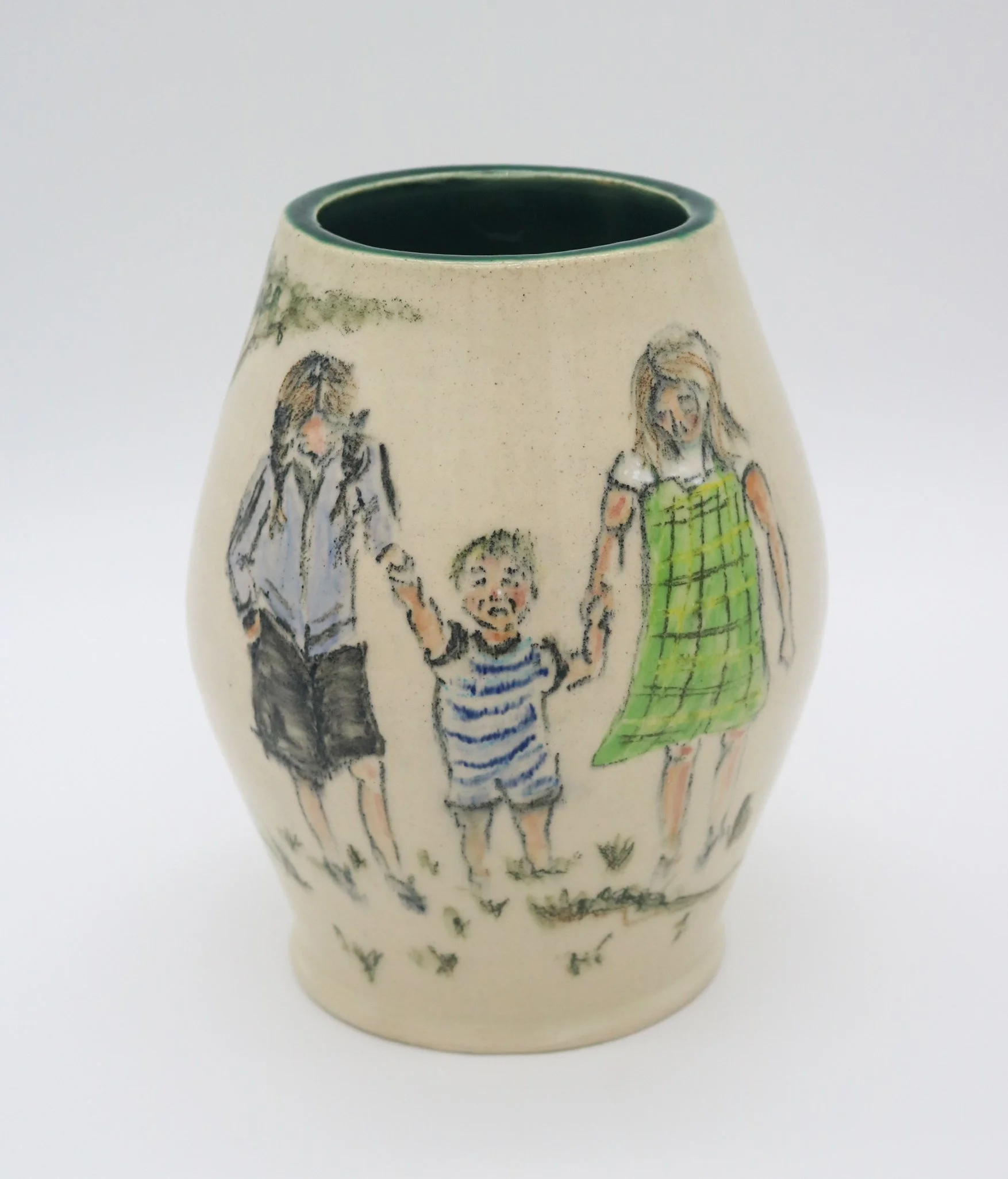 The Fabric of Our Youth No. 1 | stoneware, underglaze and glaze | 2025