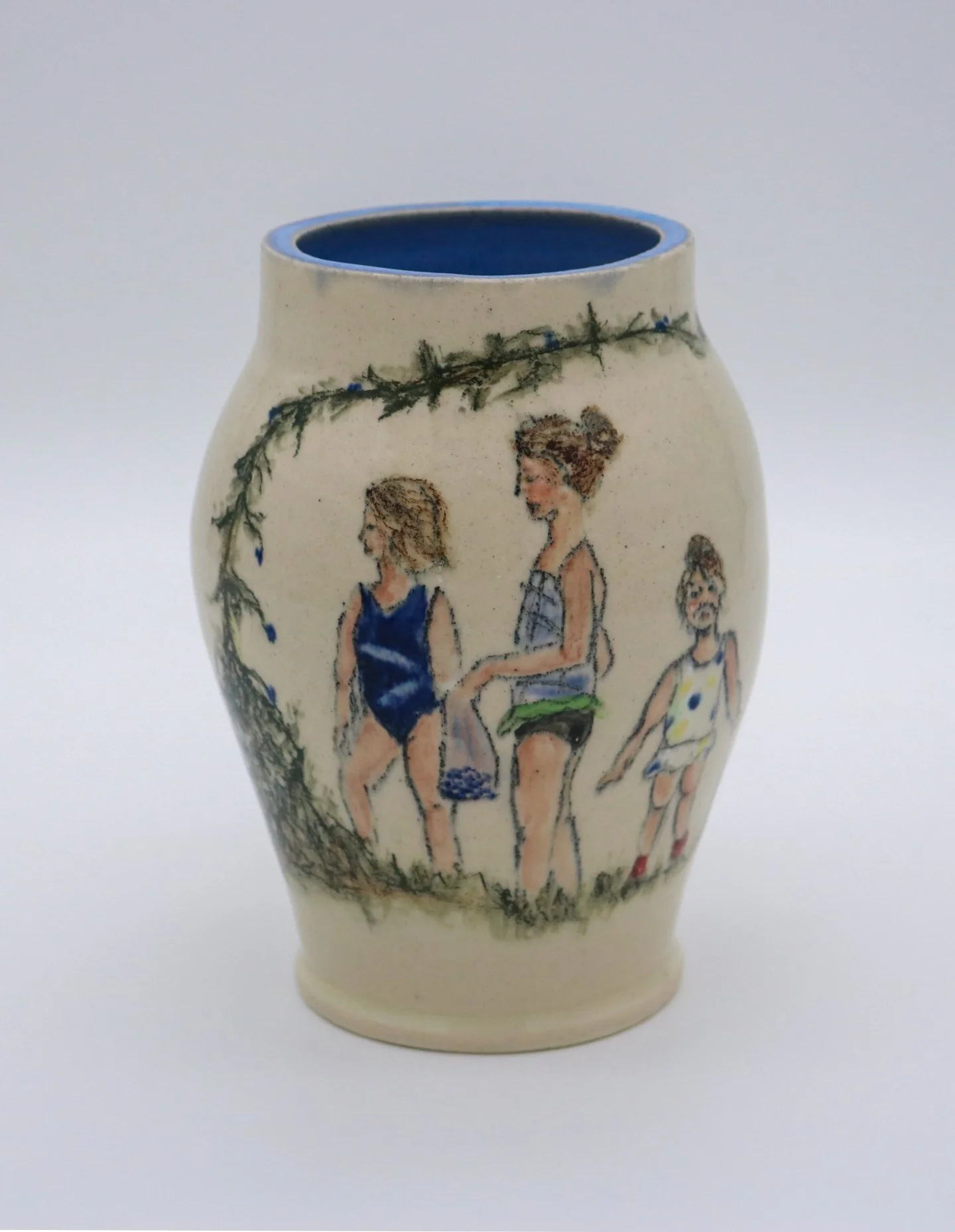 The Fabric of Our Youth No. 3 | stoneware, underglaze and glaze | 2025