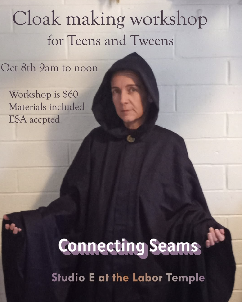 Cloakmaking workshop with ConnectingSeams