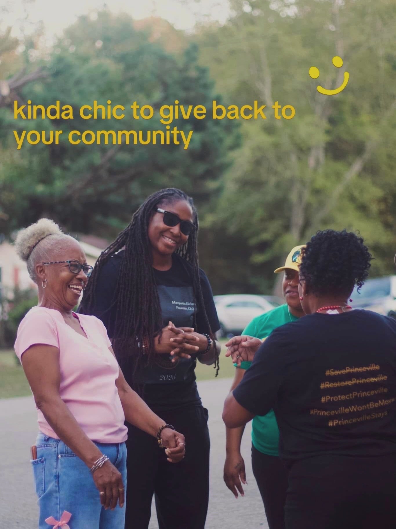 Kind of chic to show up for your community 🫶🏿
&amp;  you can show up on August 19 for our Community Conversation about the Princeville Heritage Trail! Join us from 5:30&ndash;7 PM at Princeville Town Hall to share your ideas, experiences, and visio