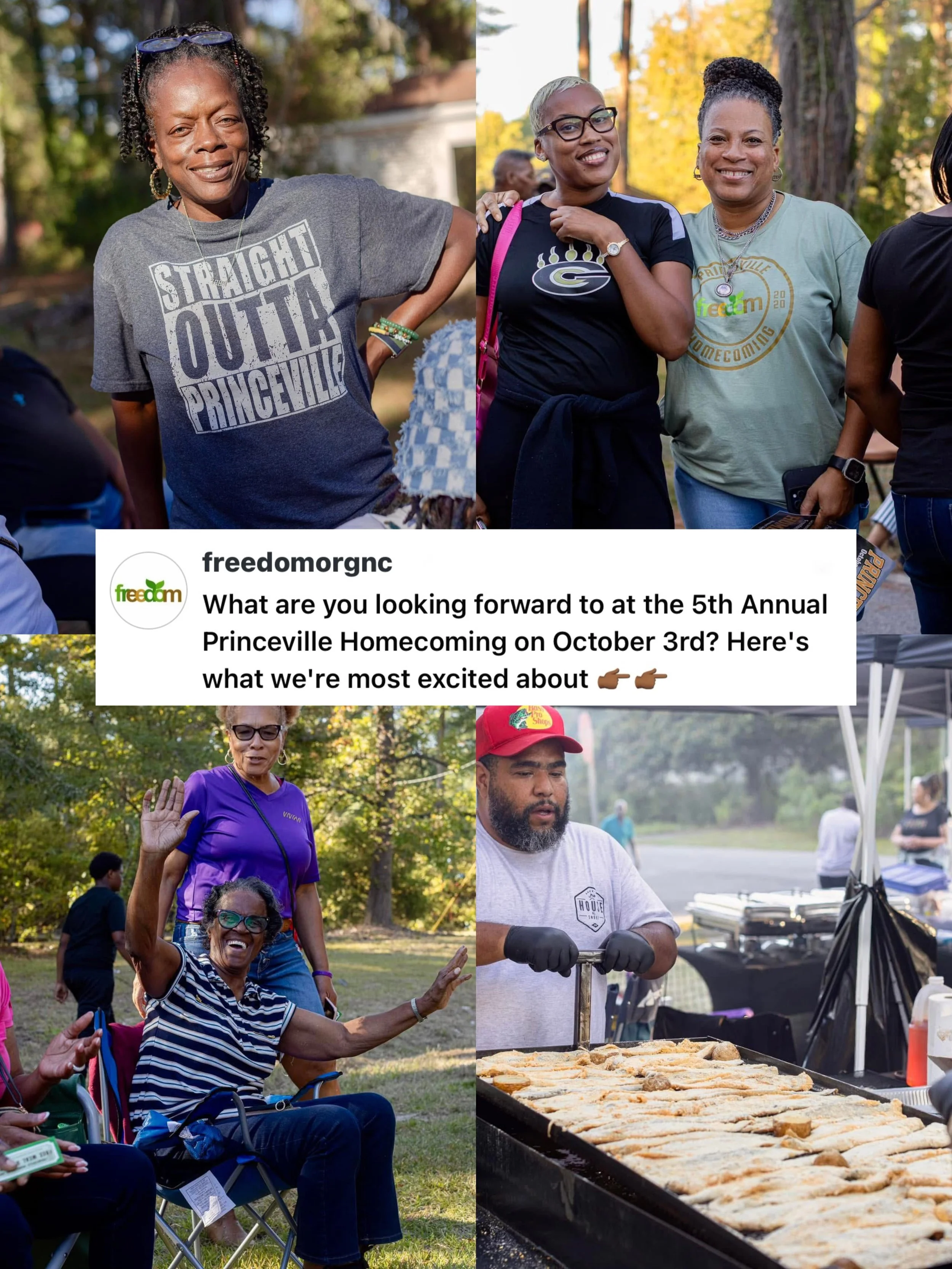 What are you looking forward to at Princeville Homecoming this year? 

Let us know in the comments and be sure to
Join us Saturday, October 3 as we celebrate Princeville&rsquo;s history and future together!

Corner of Neville St &amp; Otis Ave, Princ