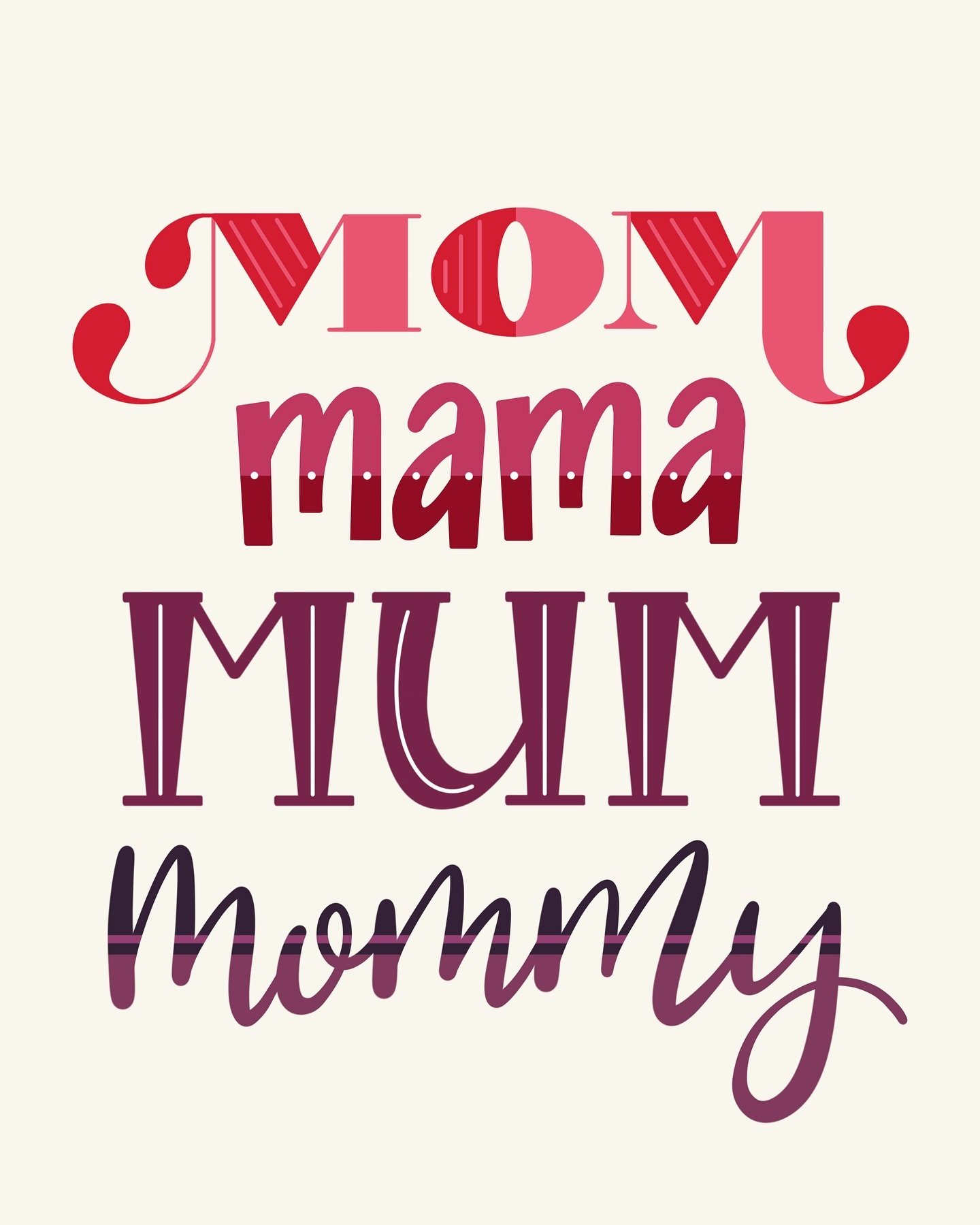 Happy Mother&rsquo;s Day!

#mothersday #mom #greetingcard #greetingcarddesign #artforlicensing #artlicensing #typegang #handlettering #handletteredtype #procreatelettering #lettering