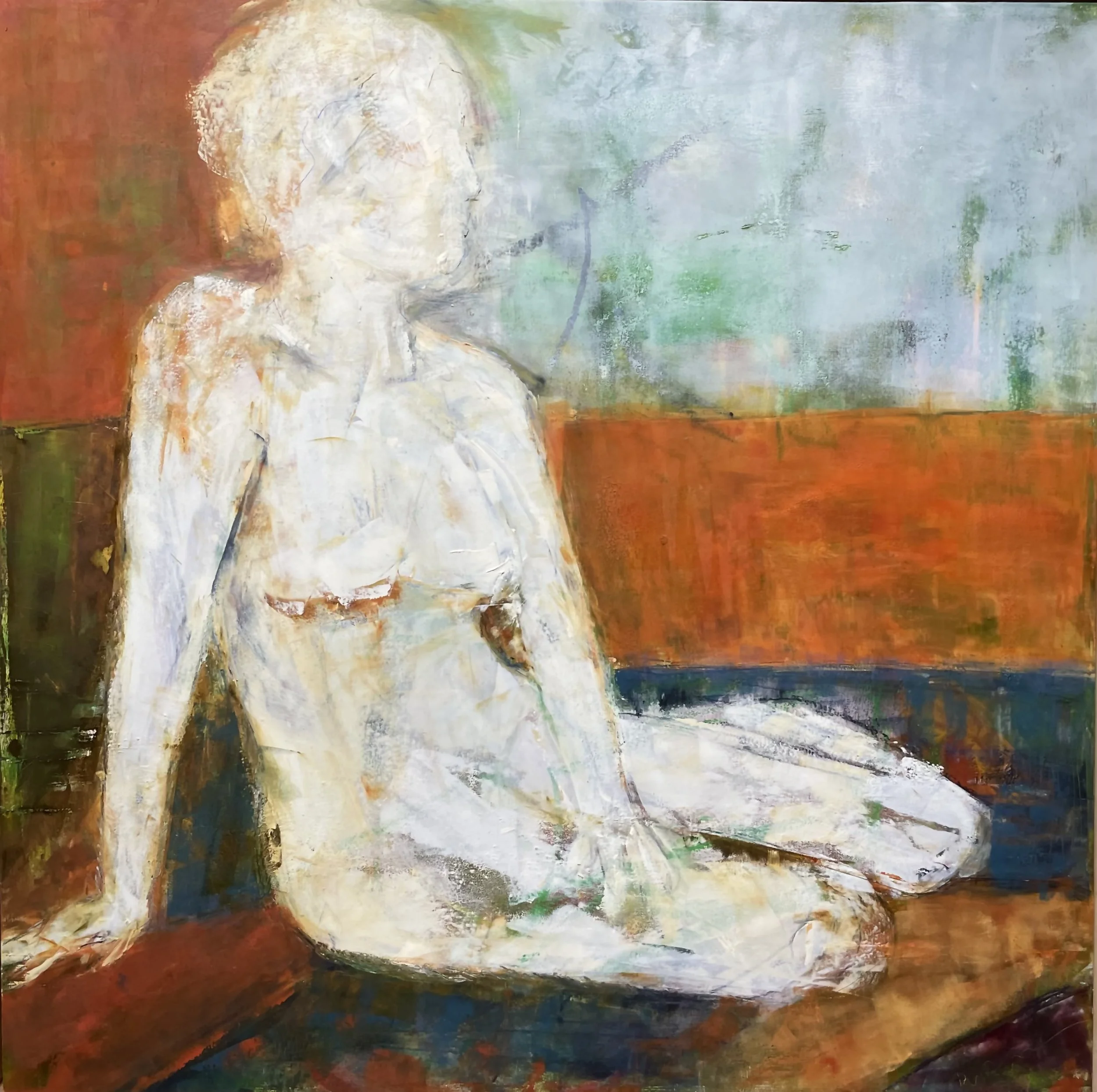 Listening to Light
24 x 24  Oil + Cold Wax Framed 
Available at Whidbey Island Atelier
$1750.00