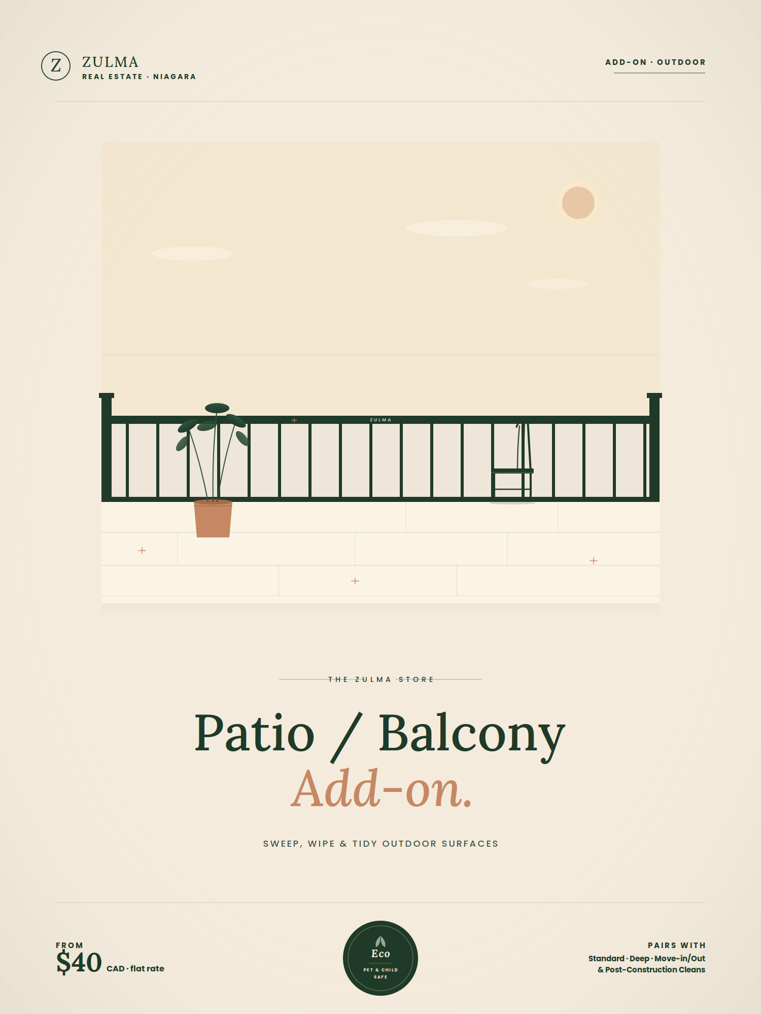 Add-on: Patio/Balcony