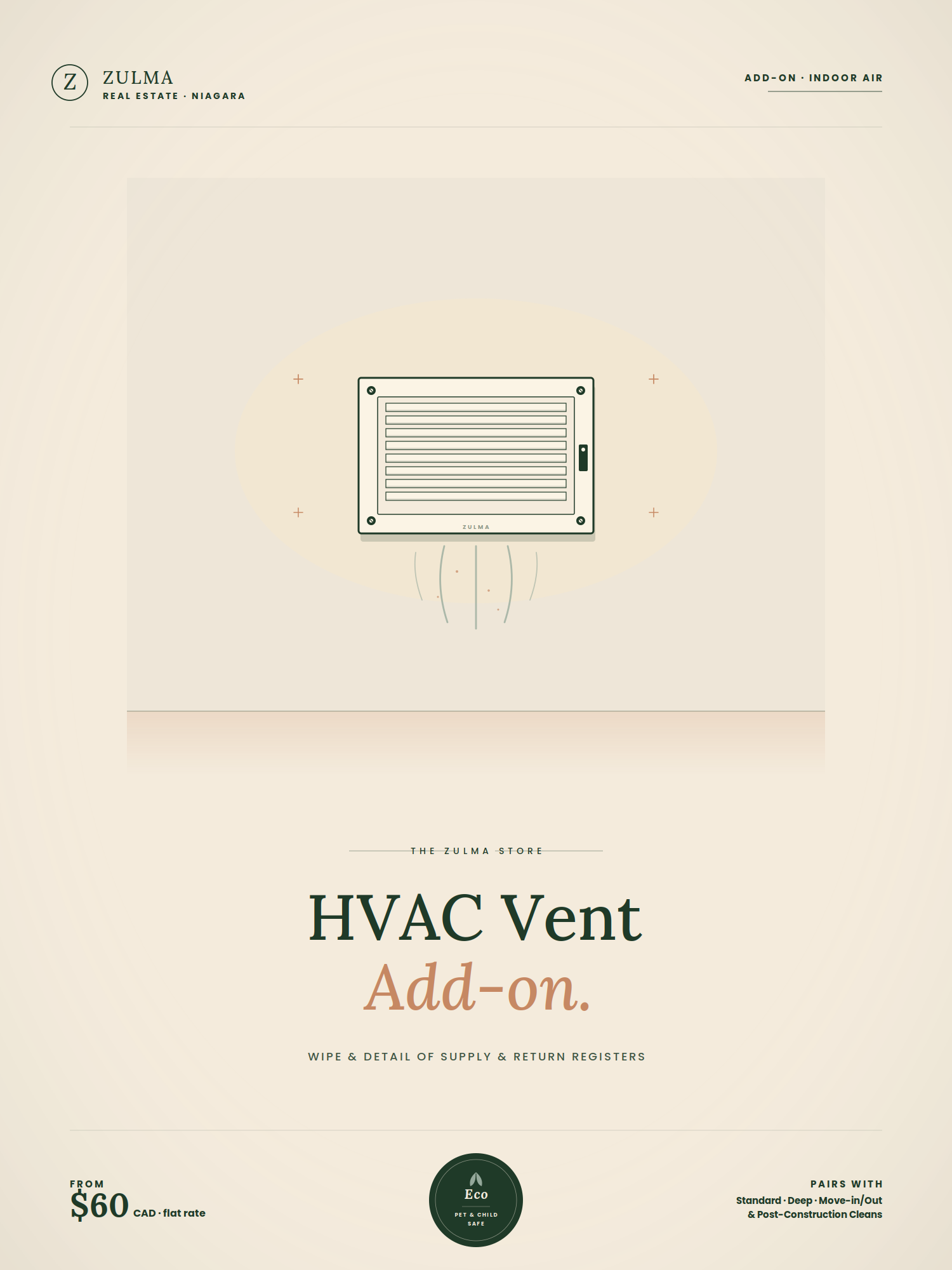 Add-on: HVAC Vent & Register Wipe