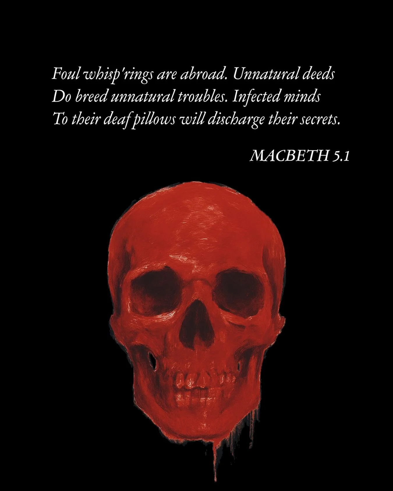 We&rsquo;re heading into week four creating MACBETH. I realized this weekend that while the play fits pretty neatly into the folk horror genre, it&rsquo;s also a textbook example of a psychological thriller. I can&rsquo;t wait to share this experienc