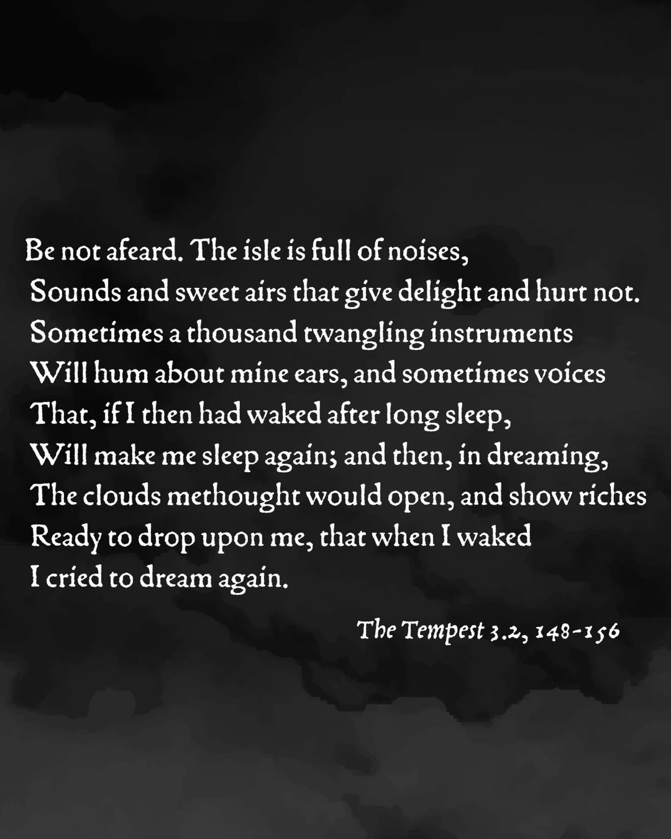 Caliban is one of the most ambiguous characters in all of Shakespeare&rsquo;s plays and one of my favorites. He&rsquo;s a character who says extremely violent things, but also gets to speak these enchanting lines. Our new production runs May 14-16 in
