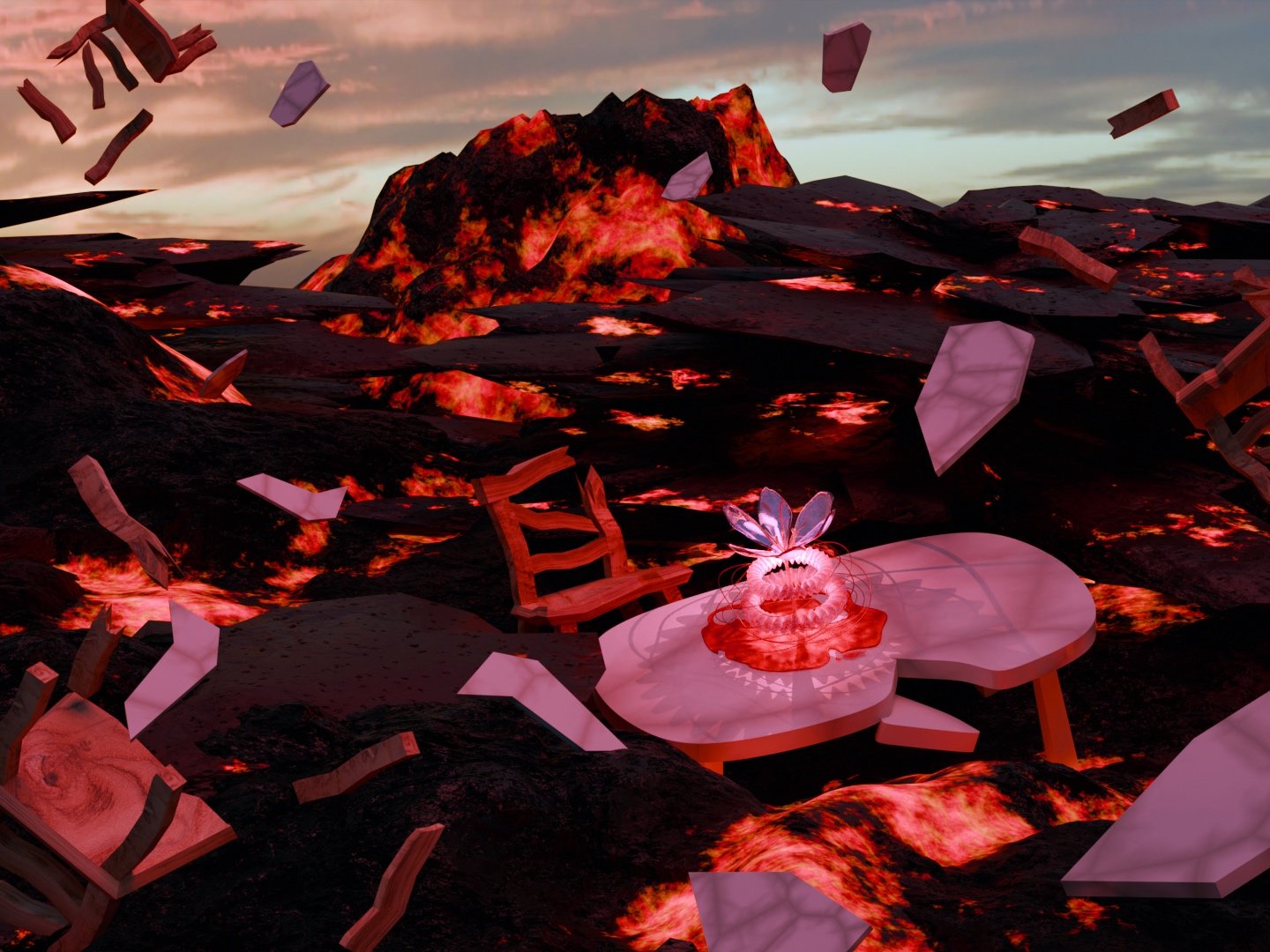 Volcano: Represents the rage and danger of domestic violence