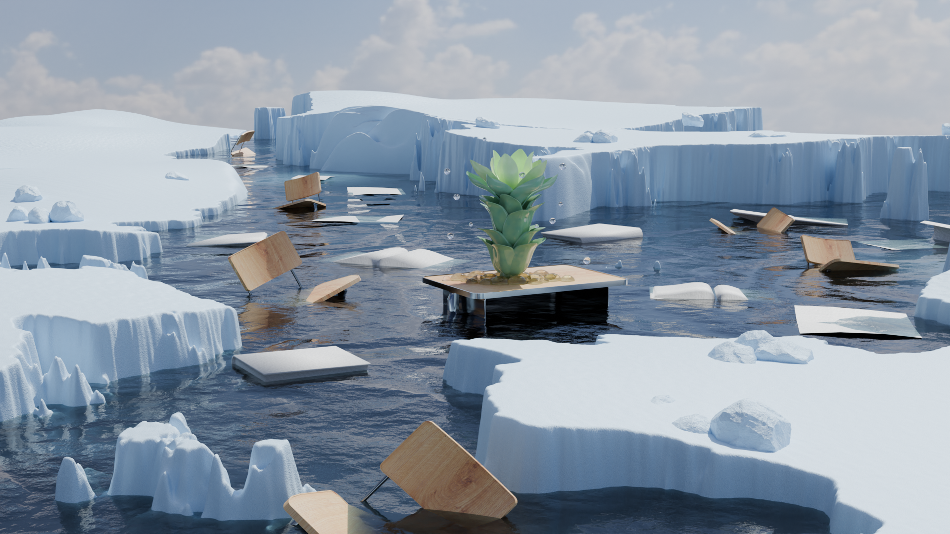 Arctic Ocean: It represents the coldness and hurt that victims feel when they are bullied in school.