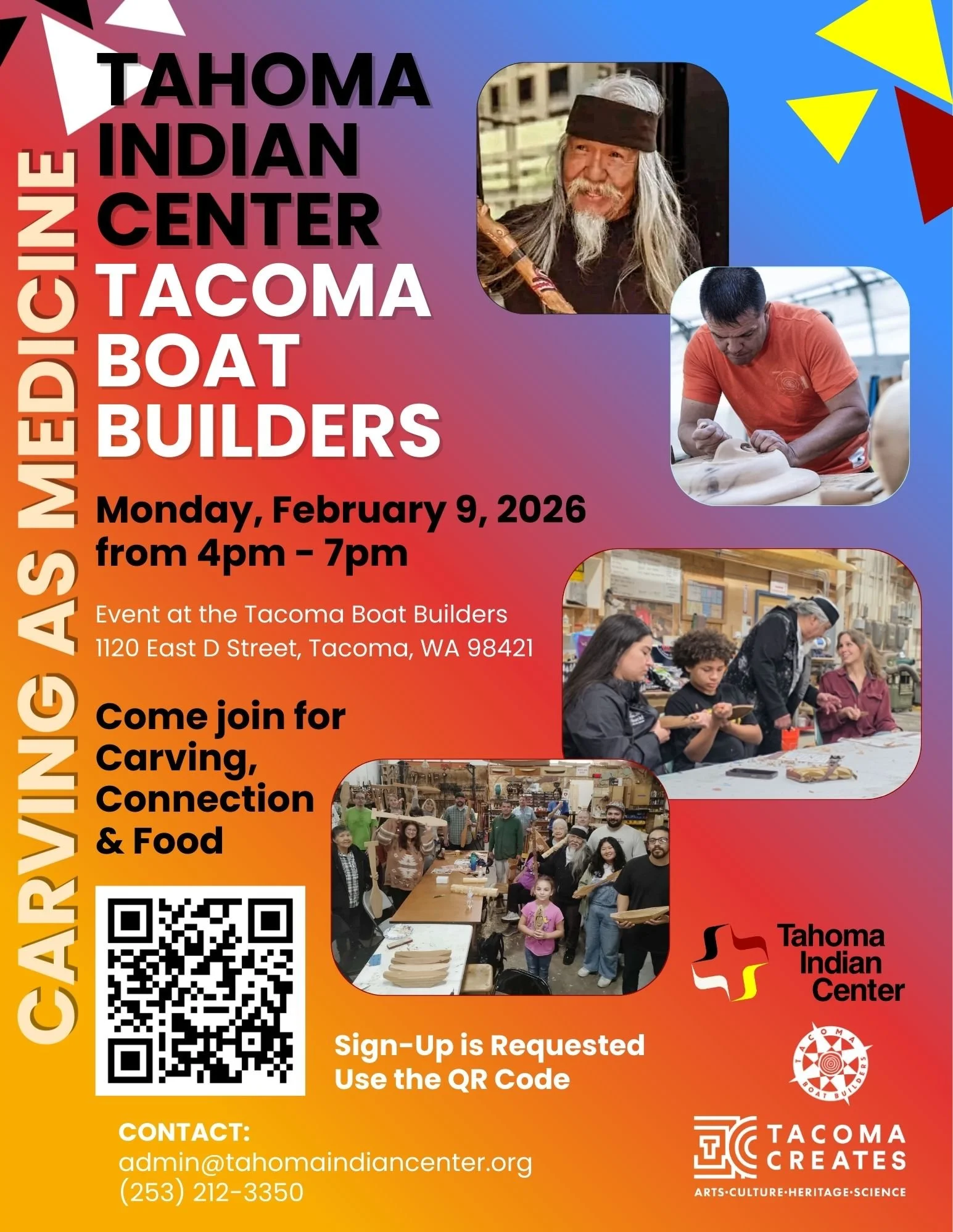 Carving As Medicine at Tacoma Boat Builders