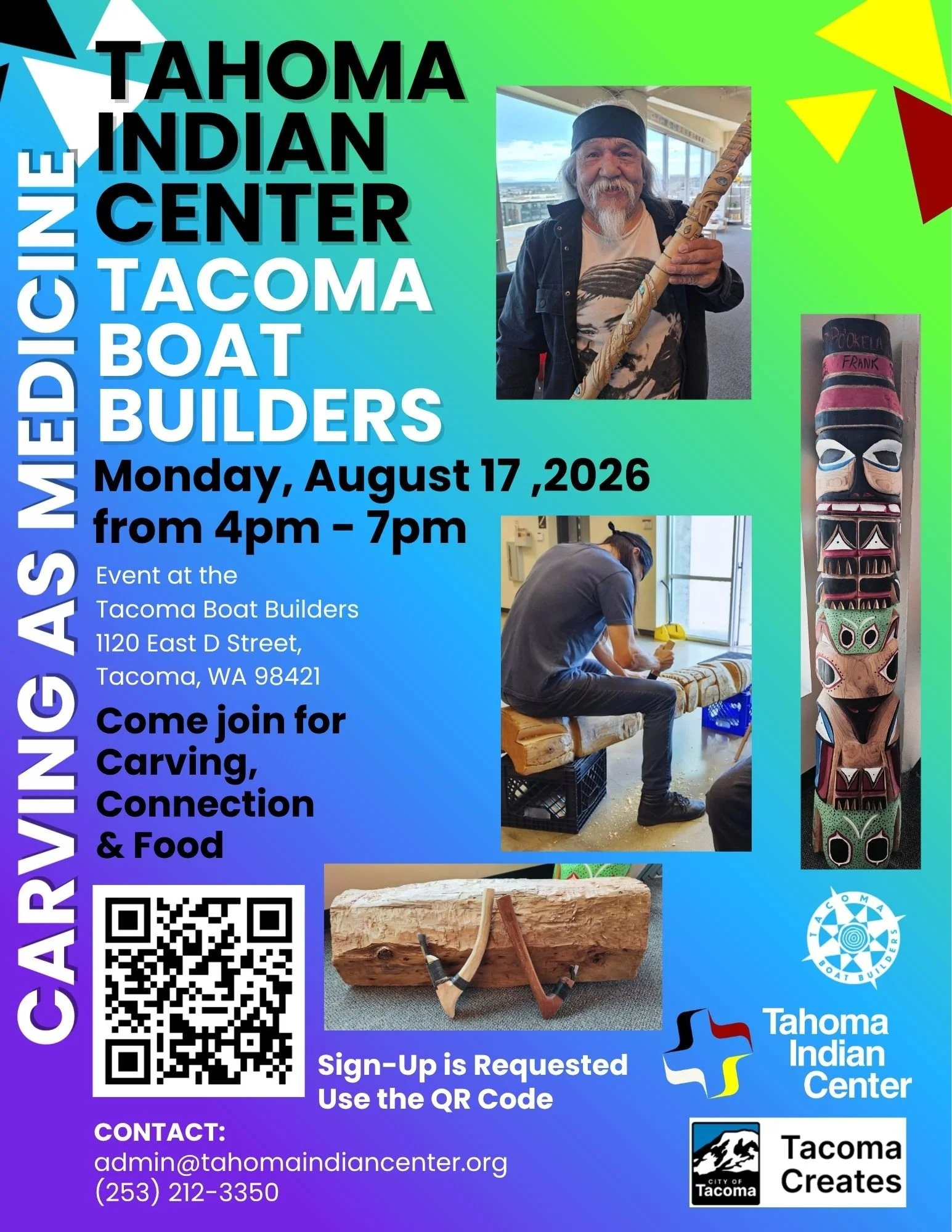 Carving As Medicine at Tacoma Boat Builders