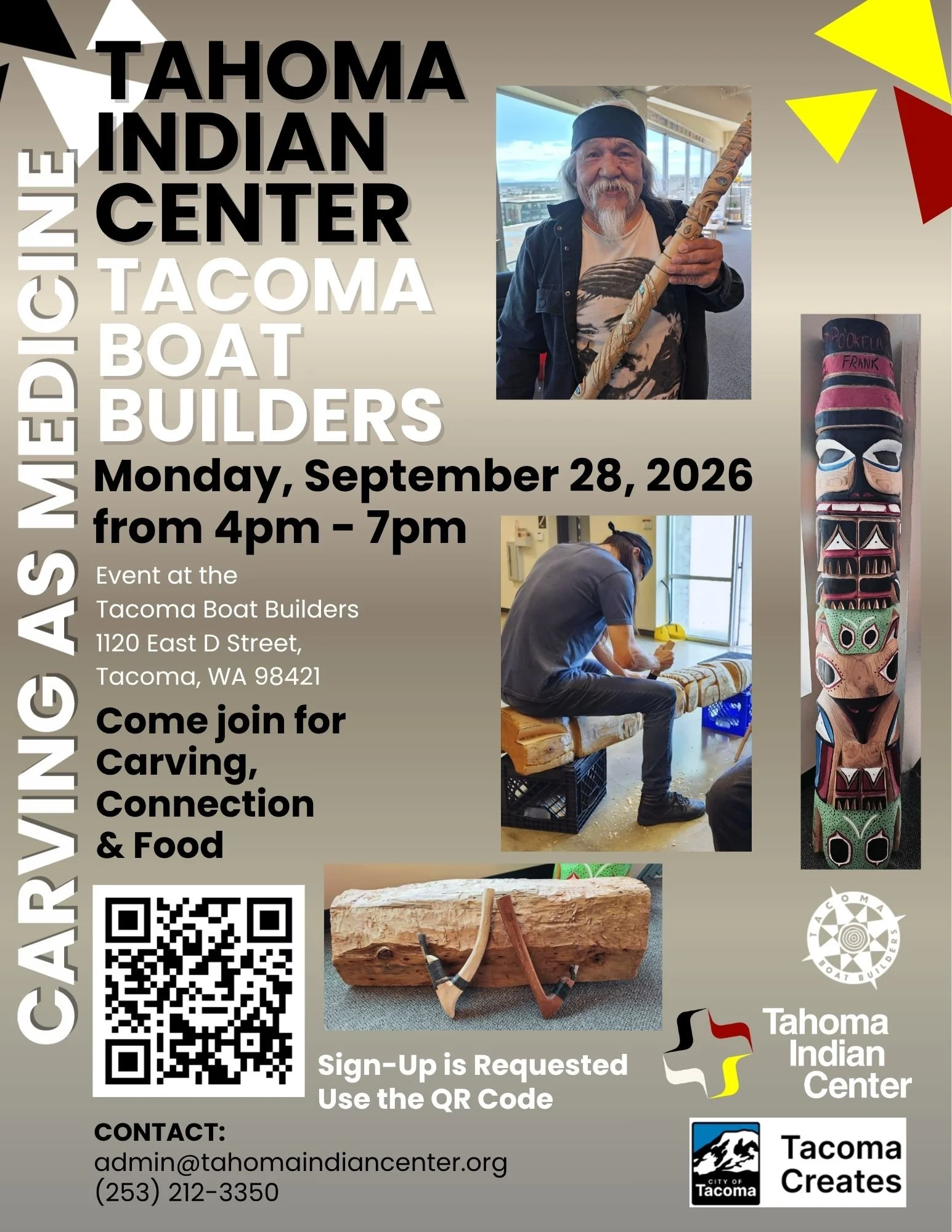 Carving As Medicine at Tacoma Boat Builders
