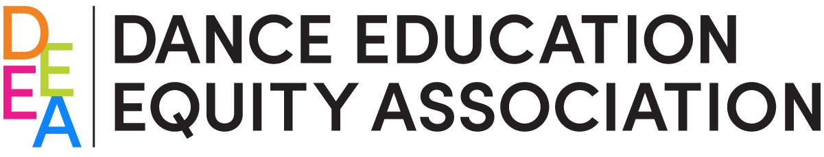 Logo of the Dance Education Equity Association featuring colorful vertical bars and black text.