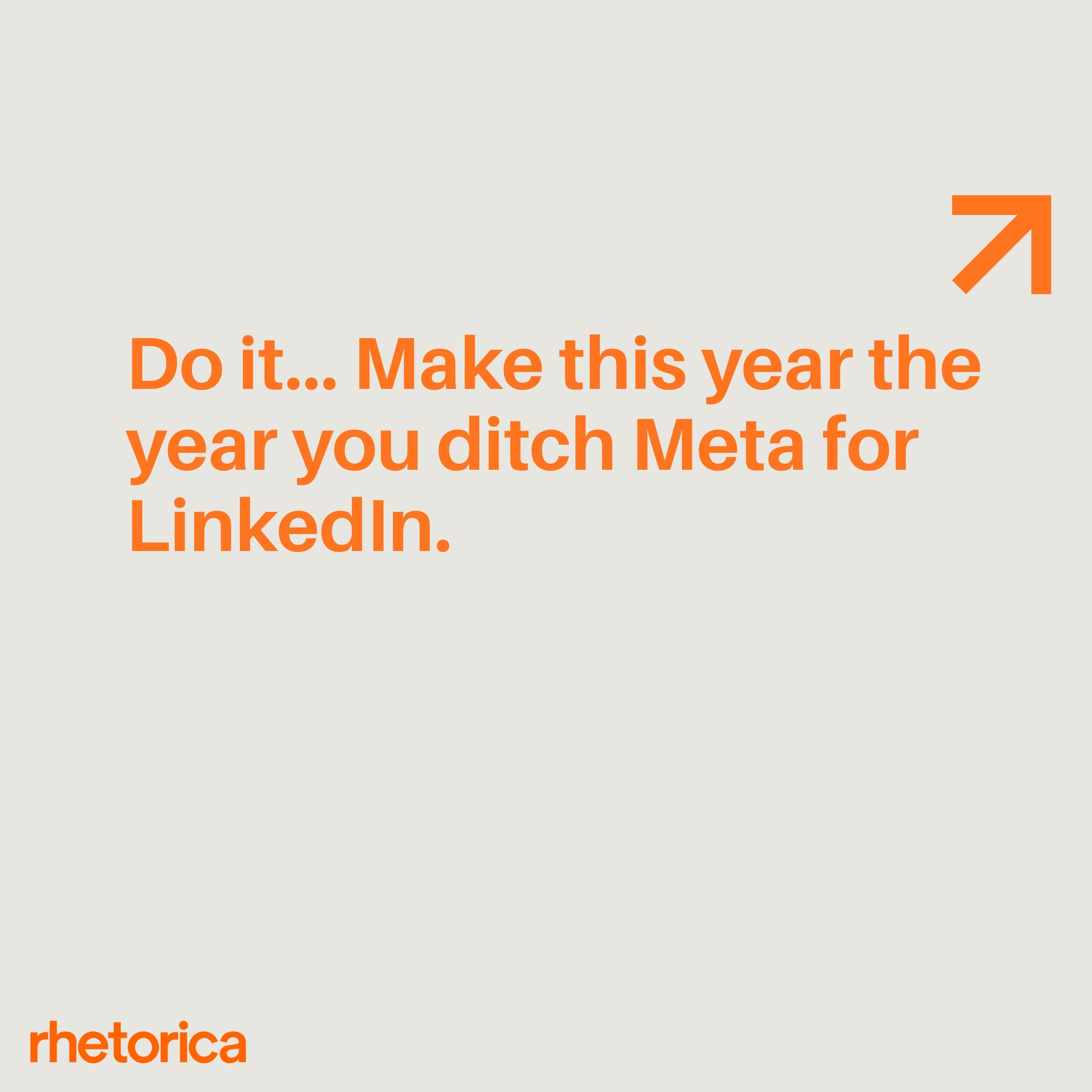 Ditch Meta, start LinkedIn