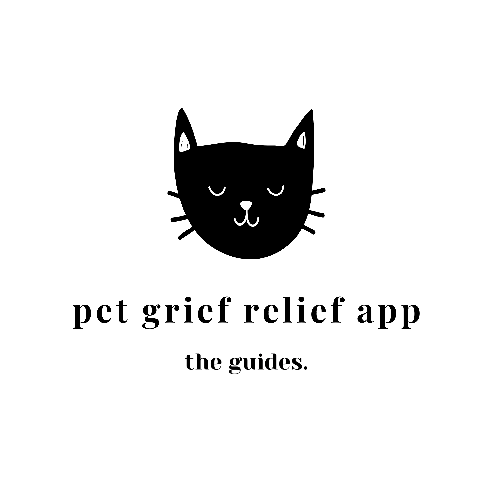 logo of the pet grief relief app with black cat