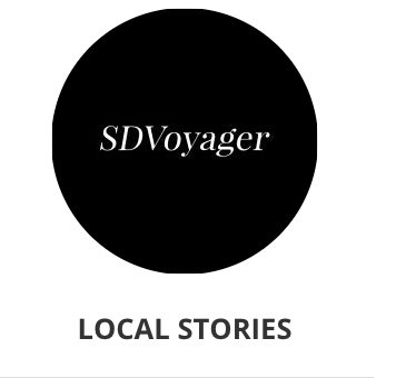 Logo of the SD Voyager publication featuring local stories