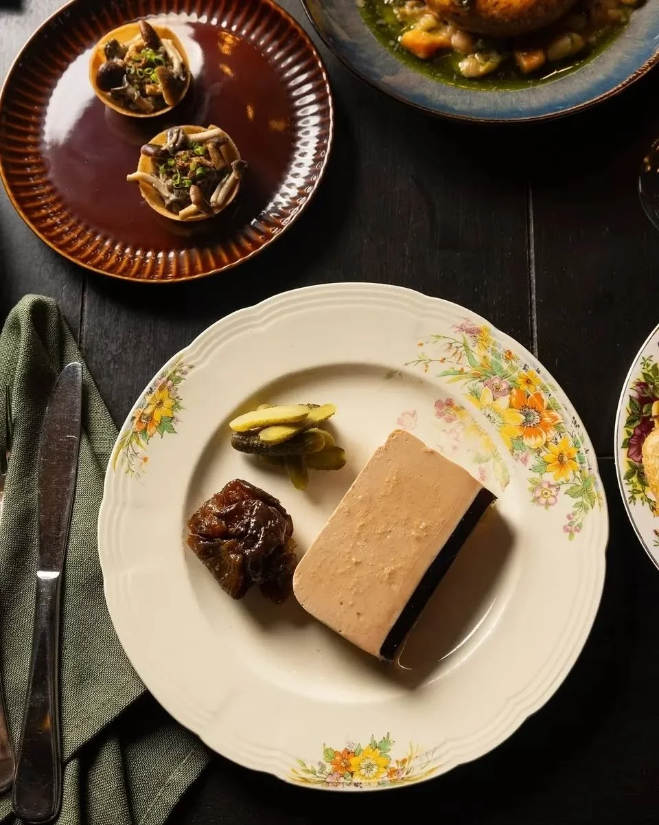 Indulge.

Fallow's duck liver parfait, port jelly, fig jam, pickles and toasted focaccia.