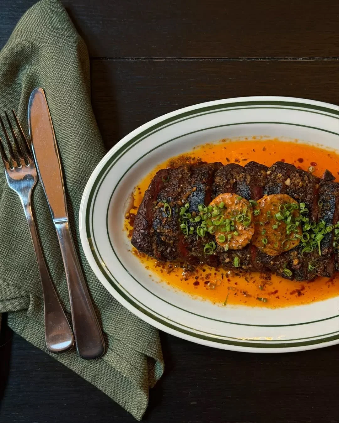 Wagyu rump served with Fallow's cowboy butter.