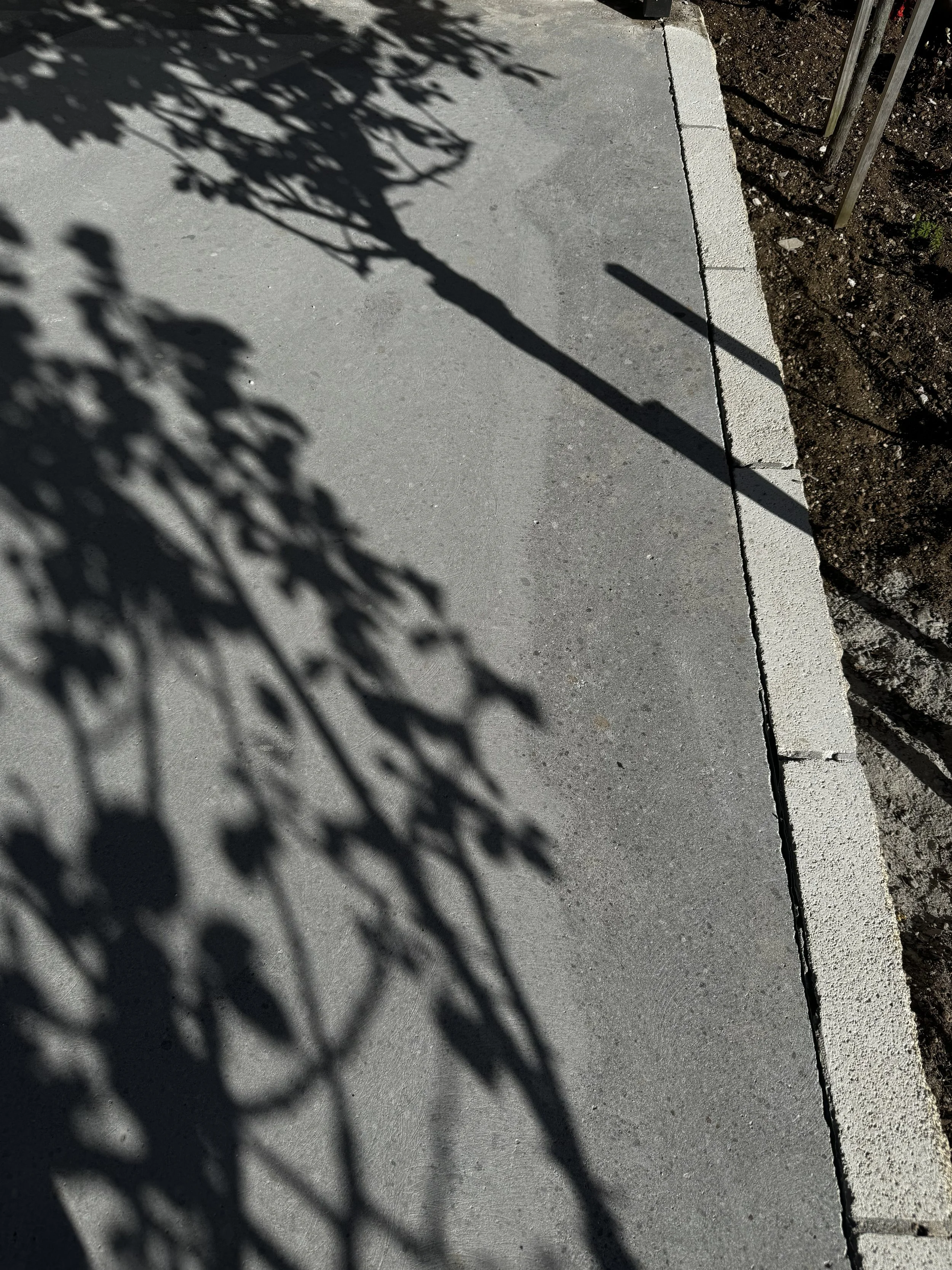 clean concrete deck