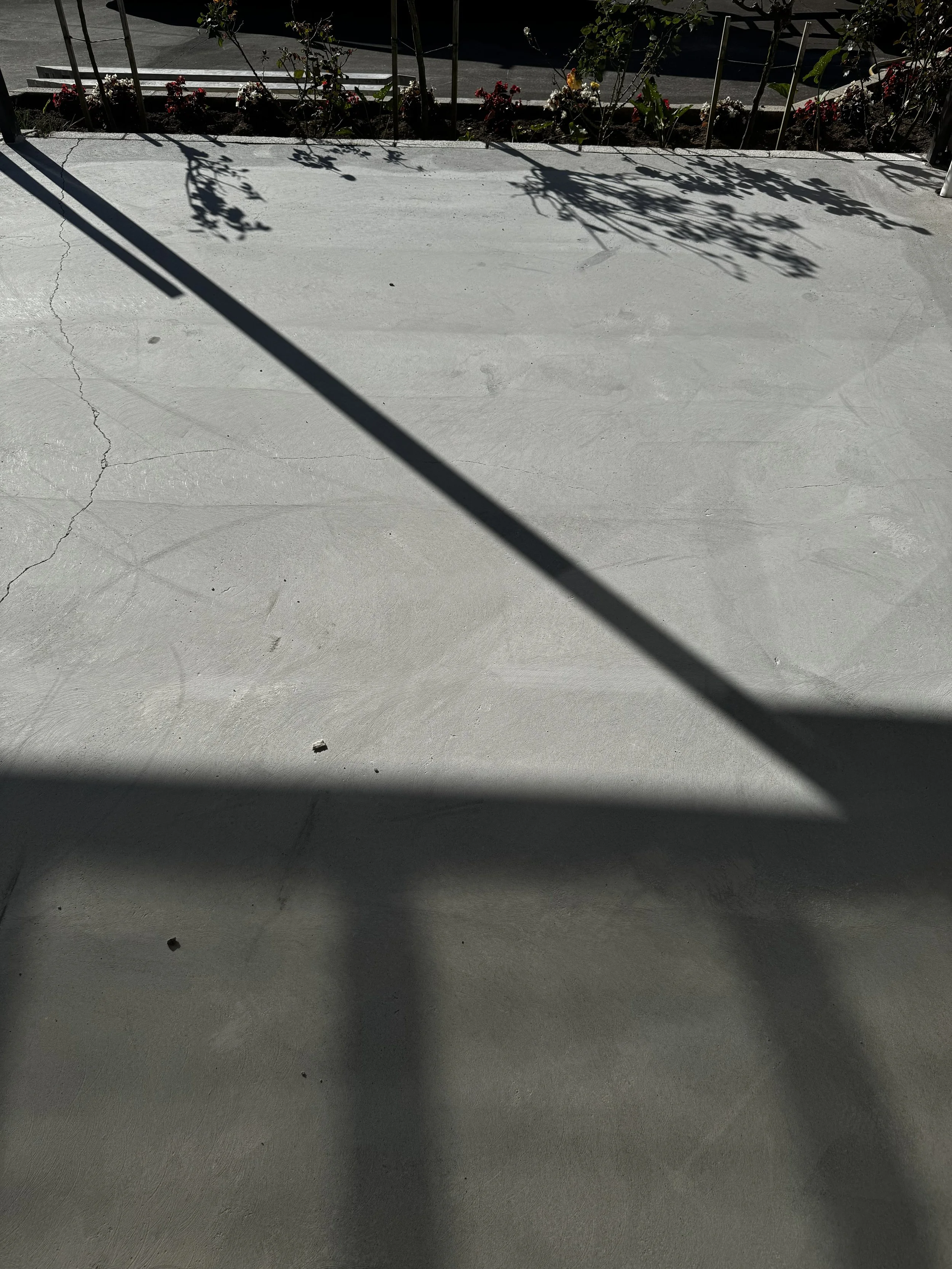 clean concrete deck