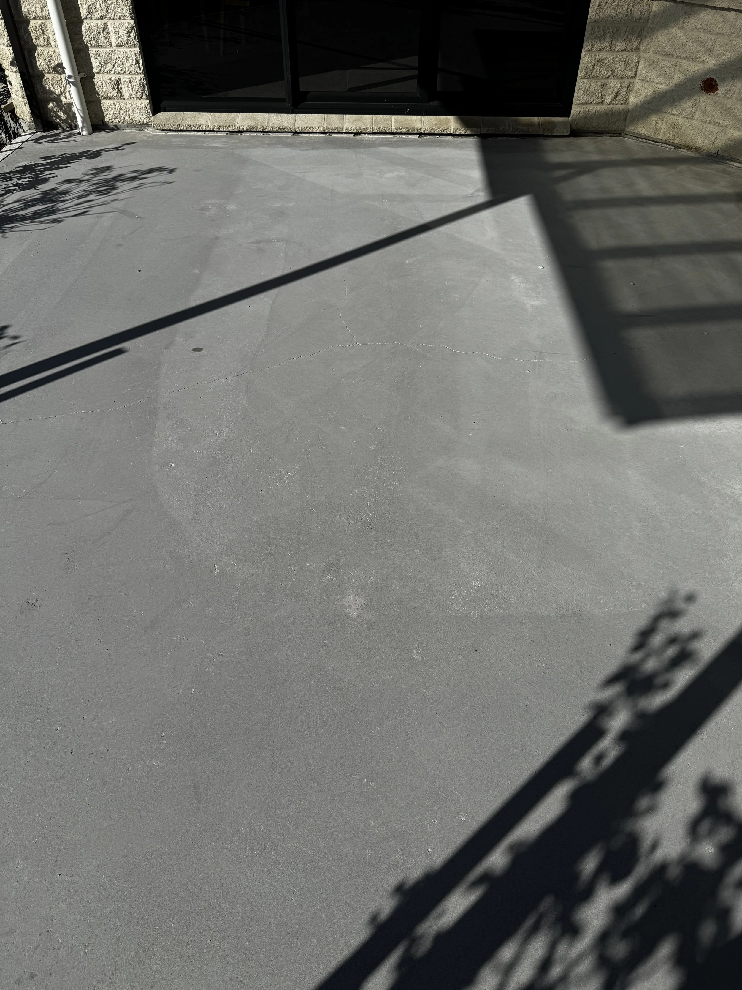 clean concrete deck