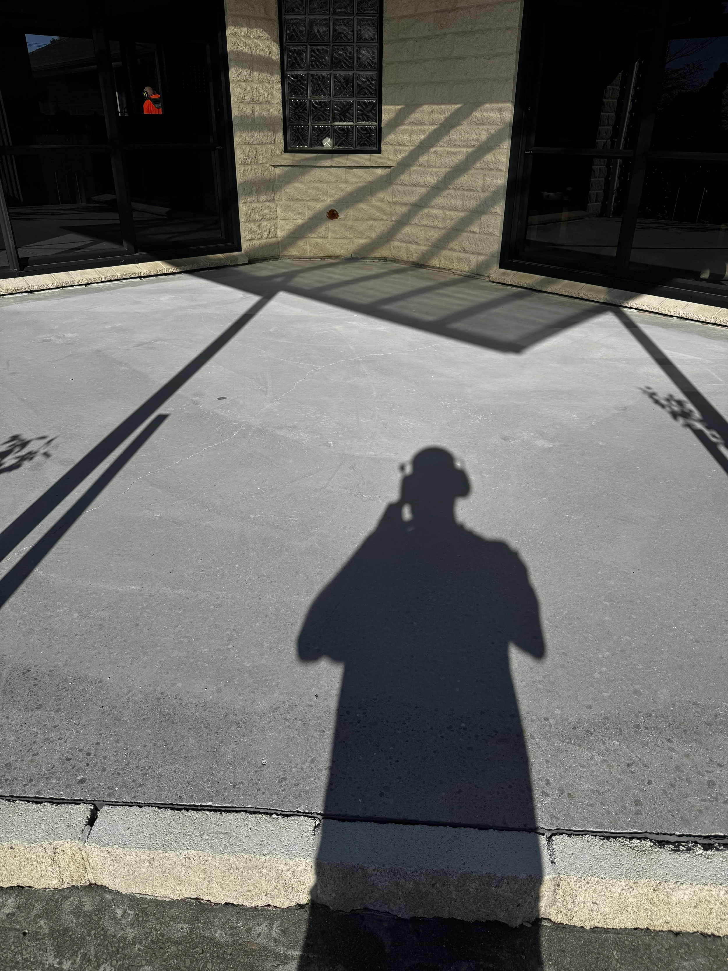 clean concrete deck