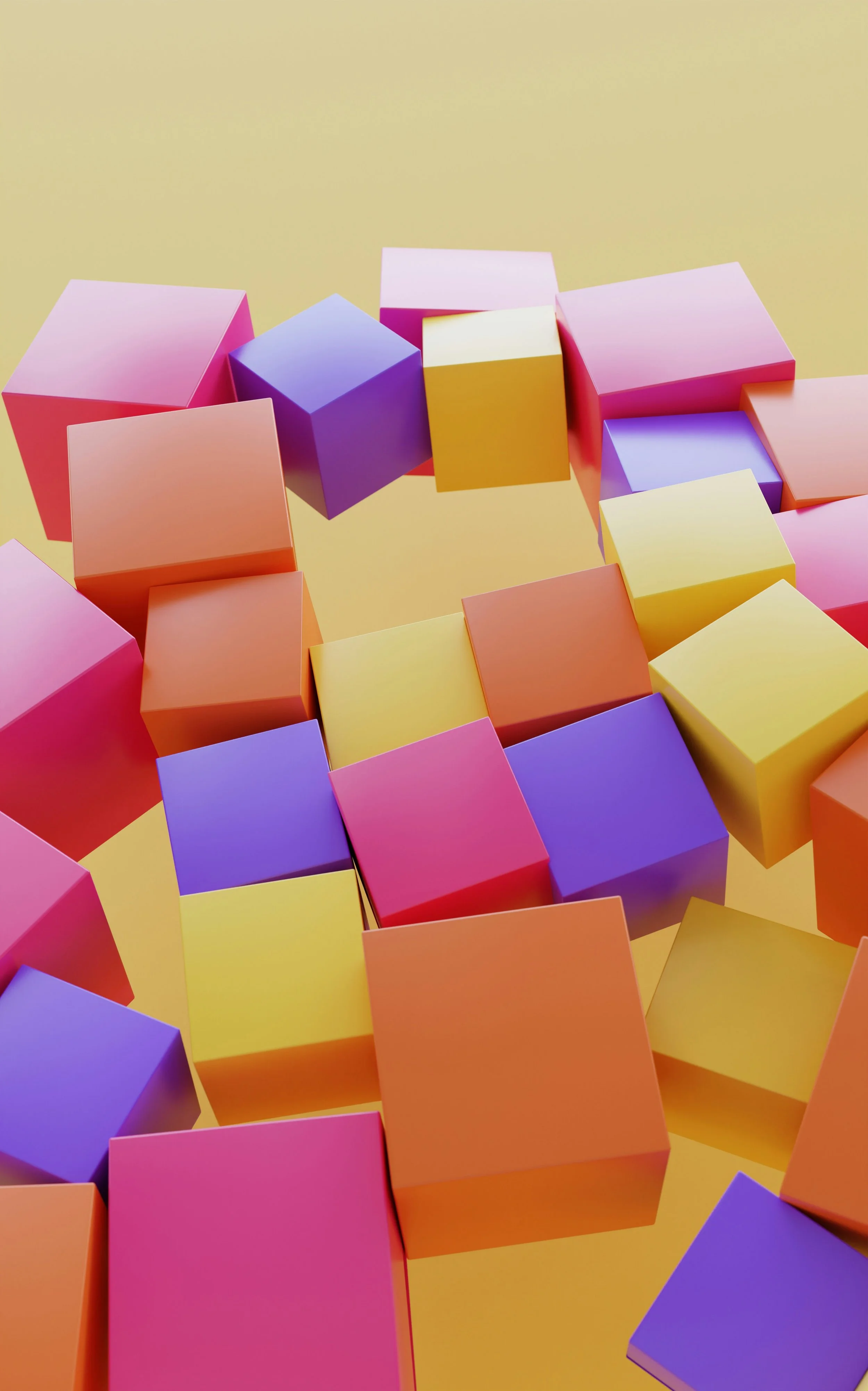 Multi-coloured building blocks