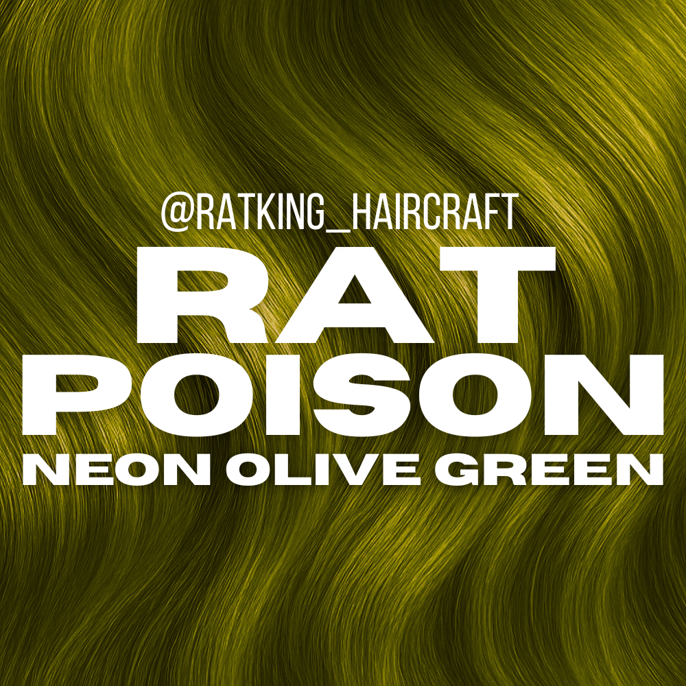 RAT POISON neon olive green X @RATKING_HAIRCRAFT