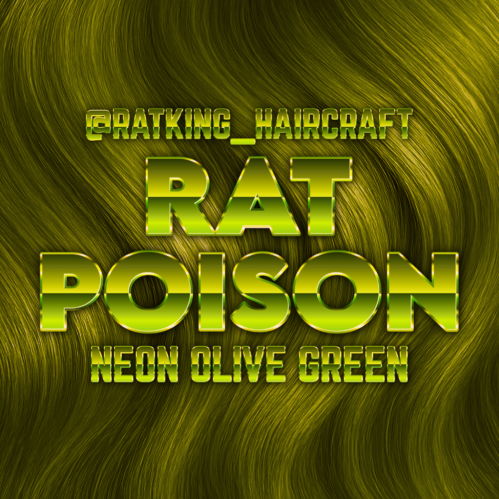 RAT POISON neon olive green X @RATKING_HAIRCRAFT