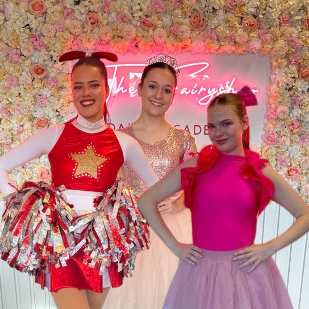 Cheerleader, ballerina & barbie holiday program
