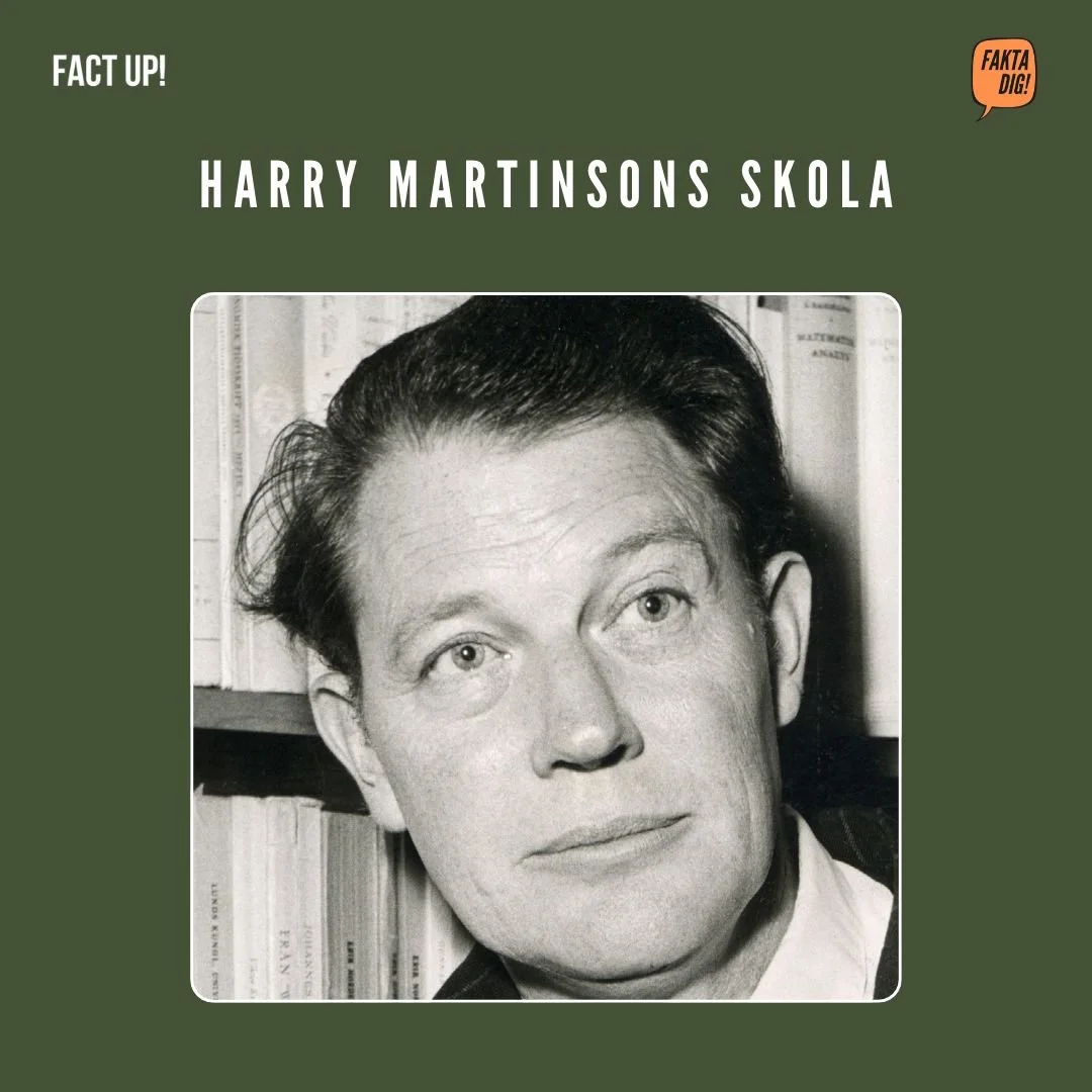 Hurra, vi var i Harry Martinsons skolsal!