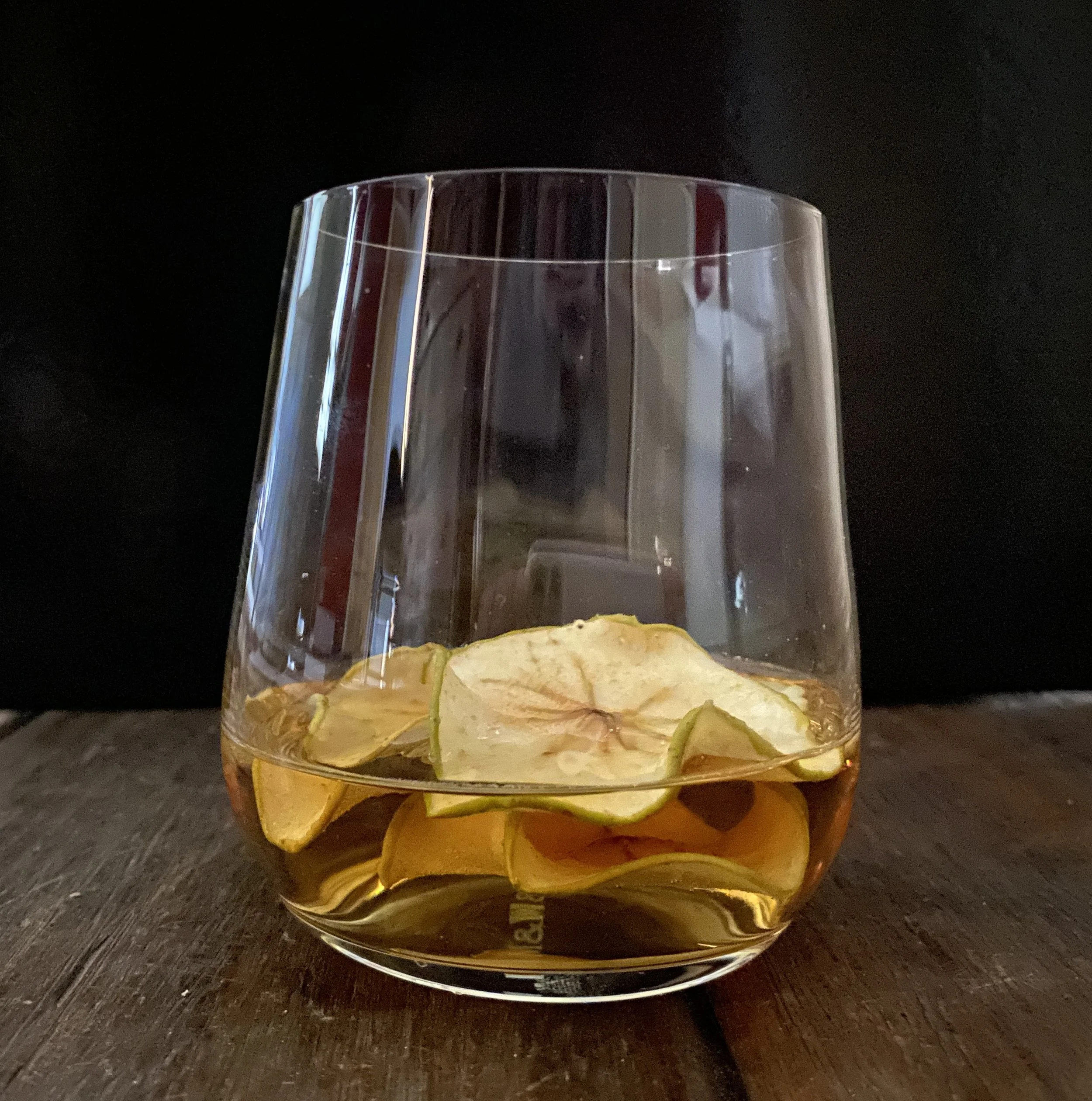 Liven up your spirit of choice with dried apple pieces