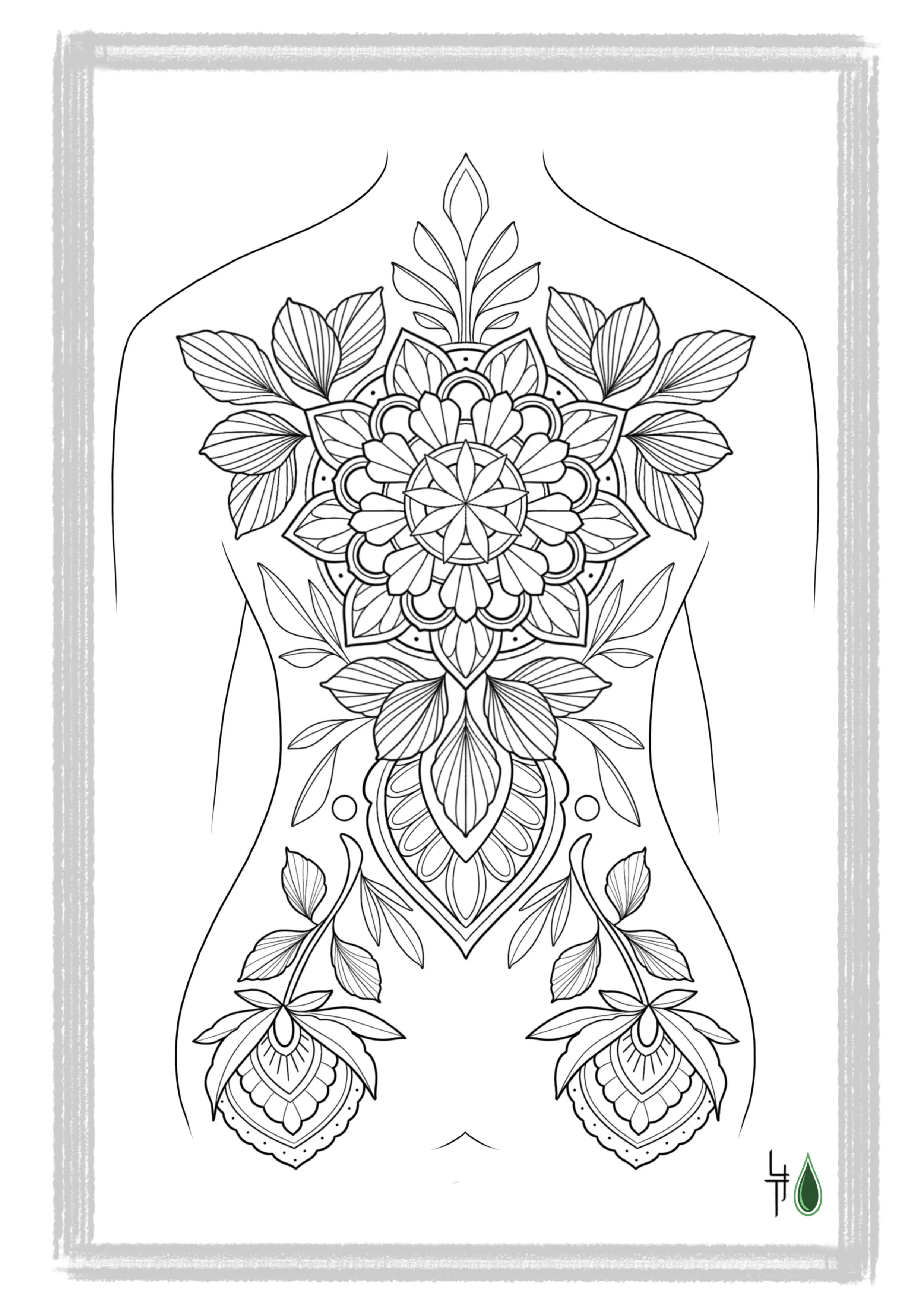 Wanna Do Tattoo von Lena Jürgens, Blumen Mandala ganzer Rücken