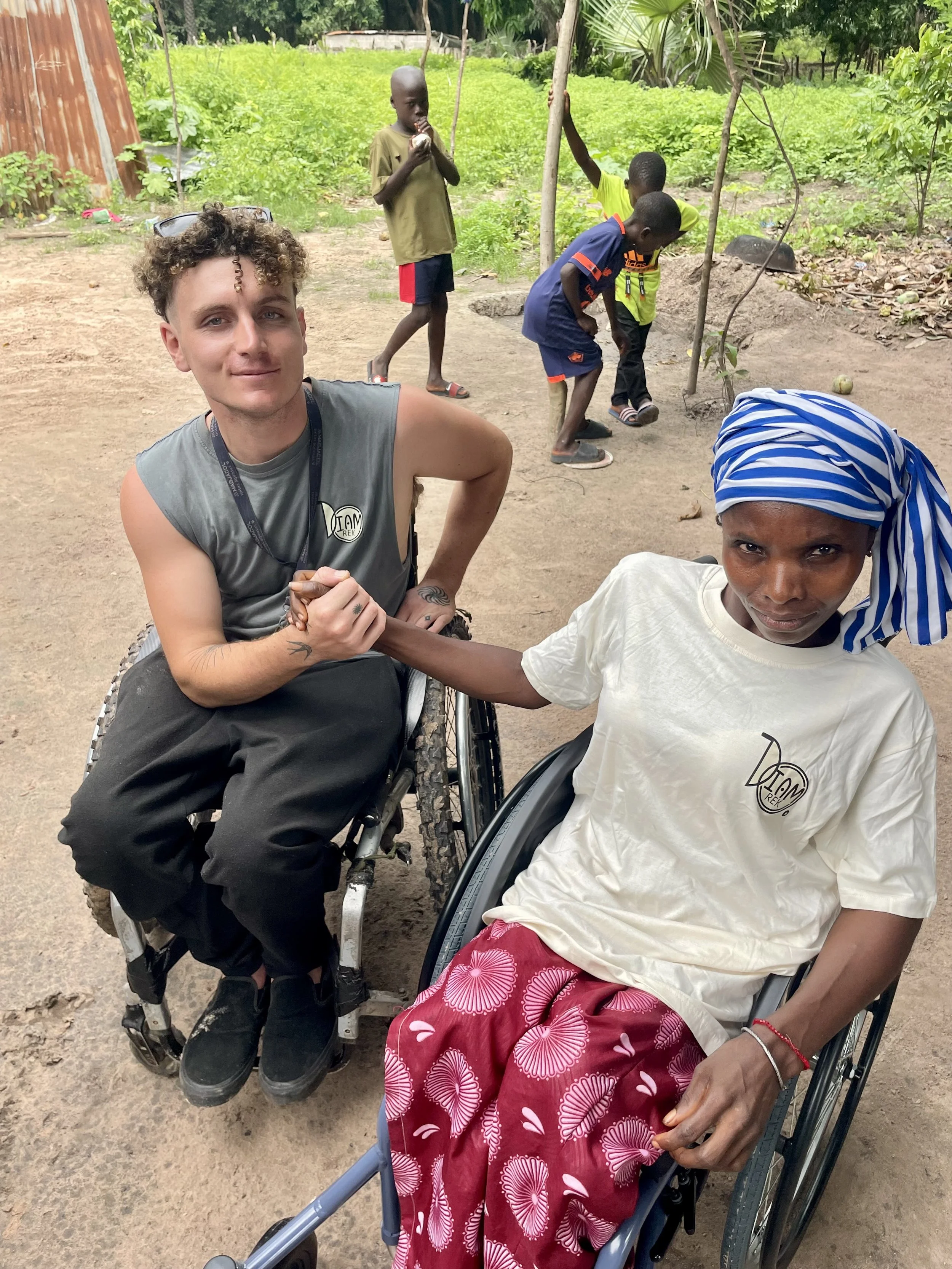 Director with another wheelchair user in Senegal